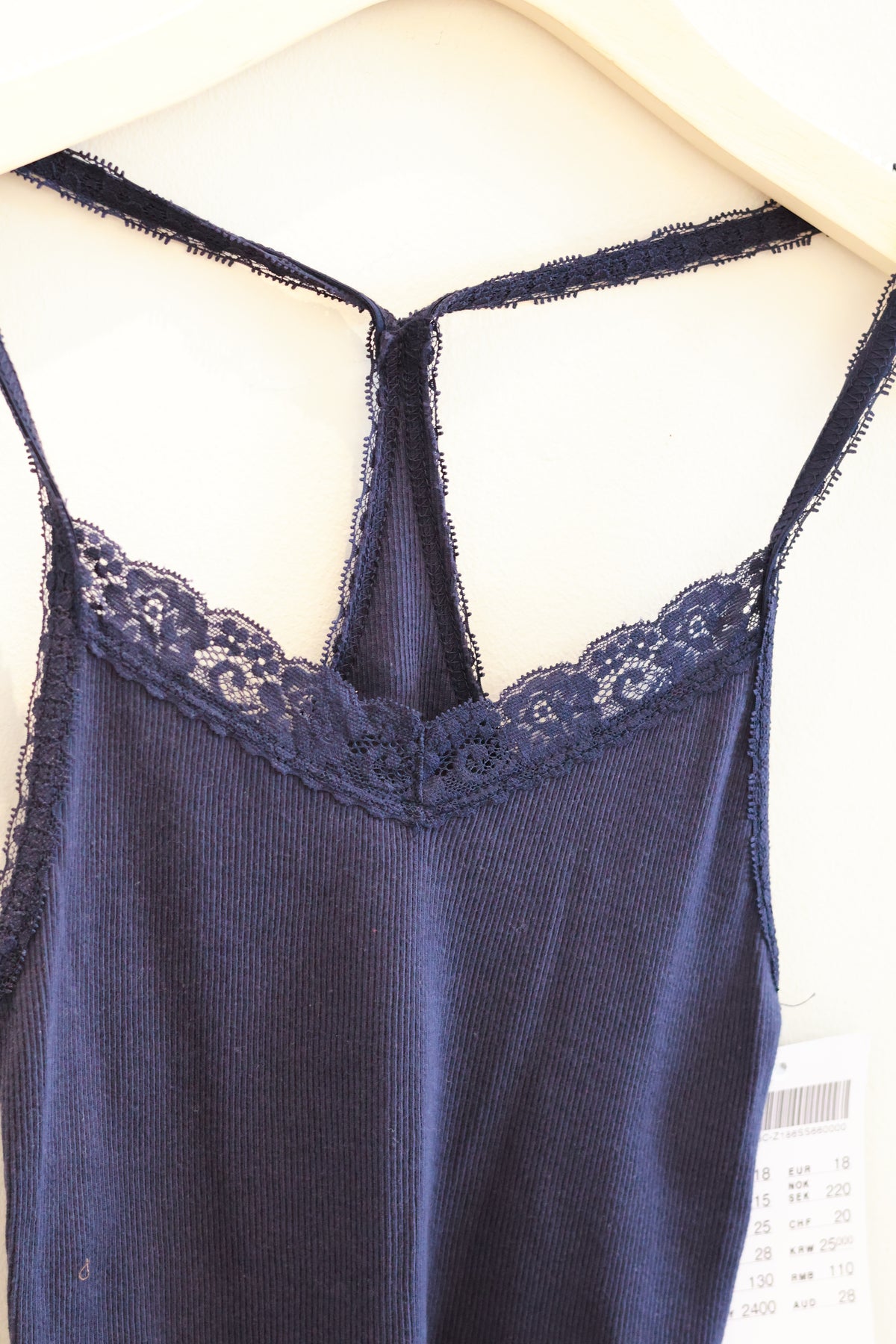 BRANDY Nicolette Lace Tank- NAVY