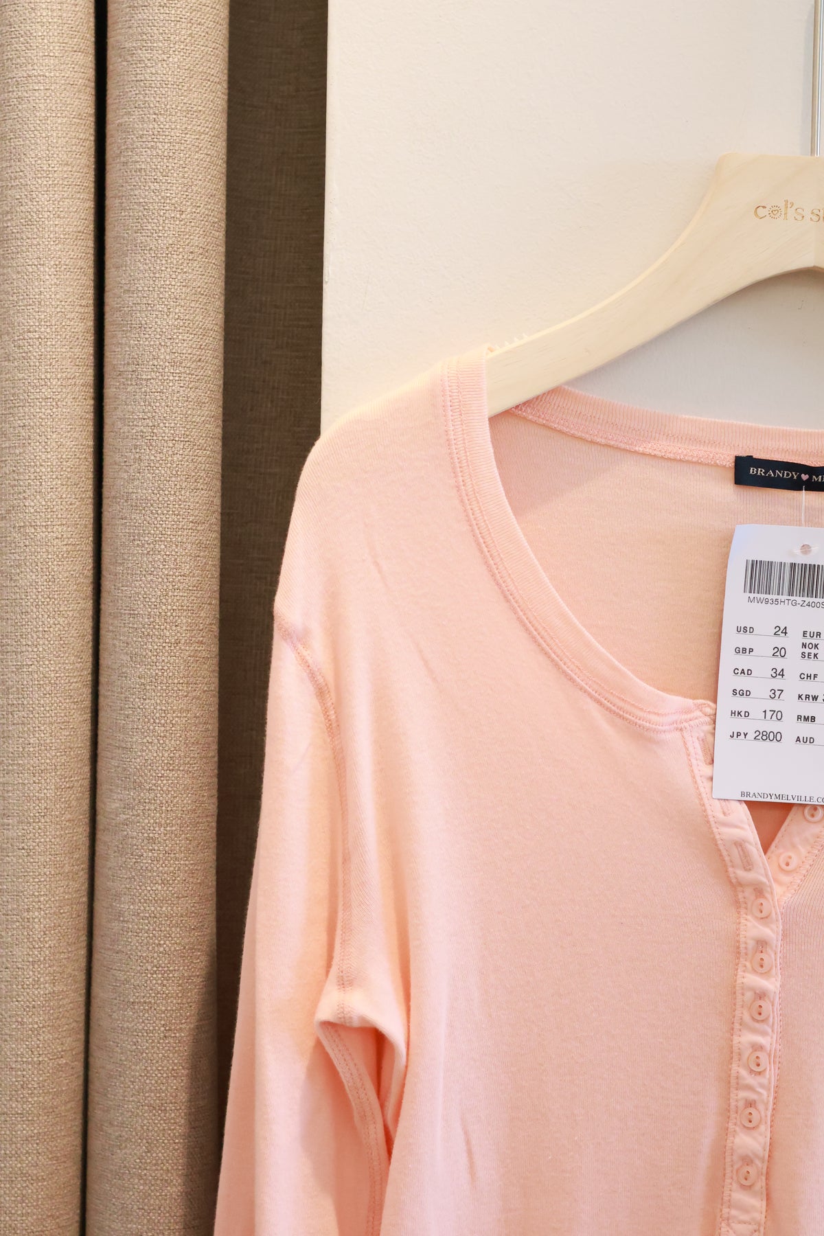 BRANDY Zelly Top- OCT -LIGHT APRICOT
