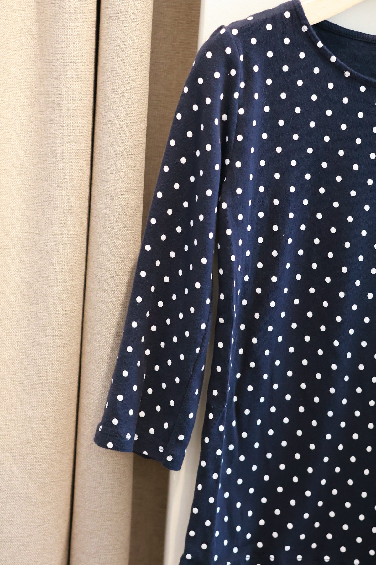 BRANDY Jennie Polka Dots Top- NAVY