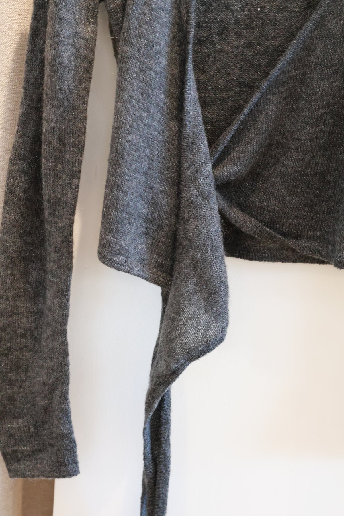 BRANDY Clara Wrap Top -DARK GRAY