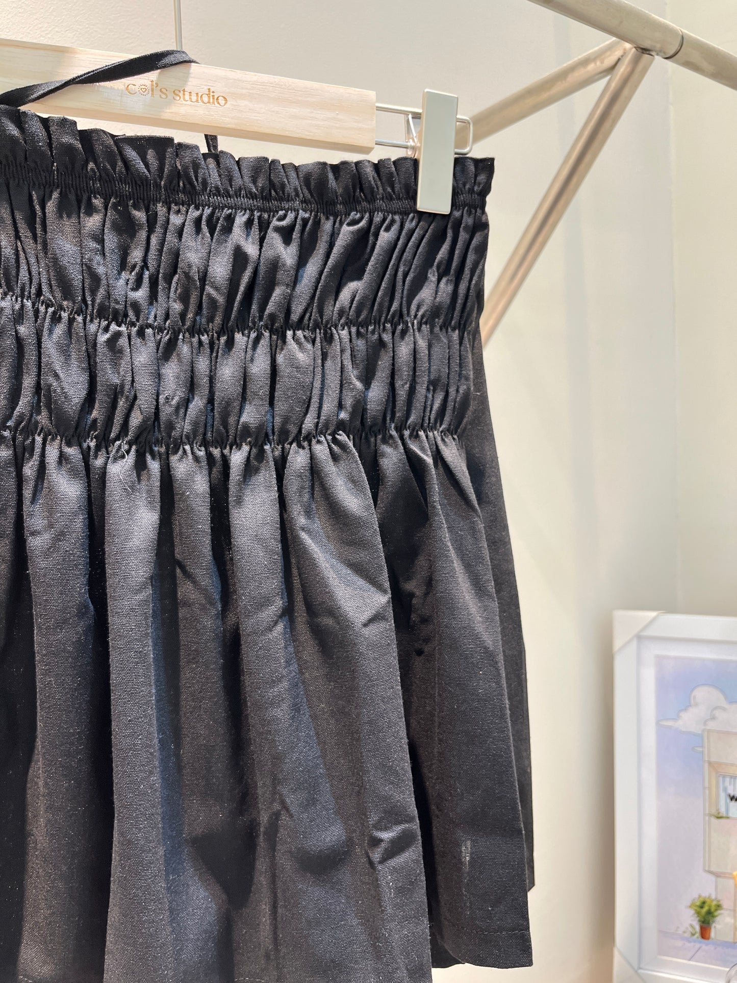 Side strap black flowy top