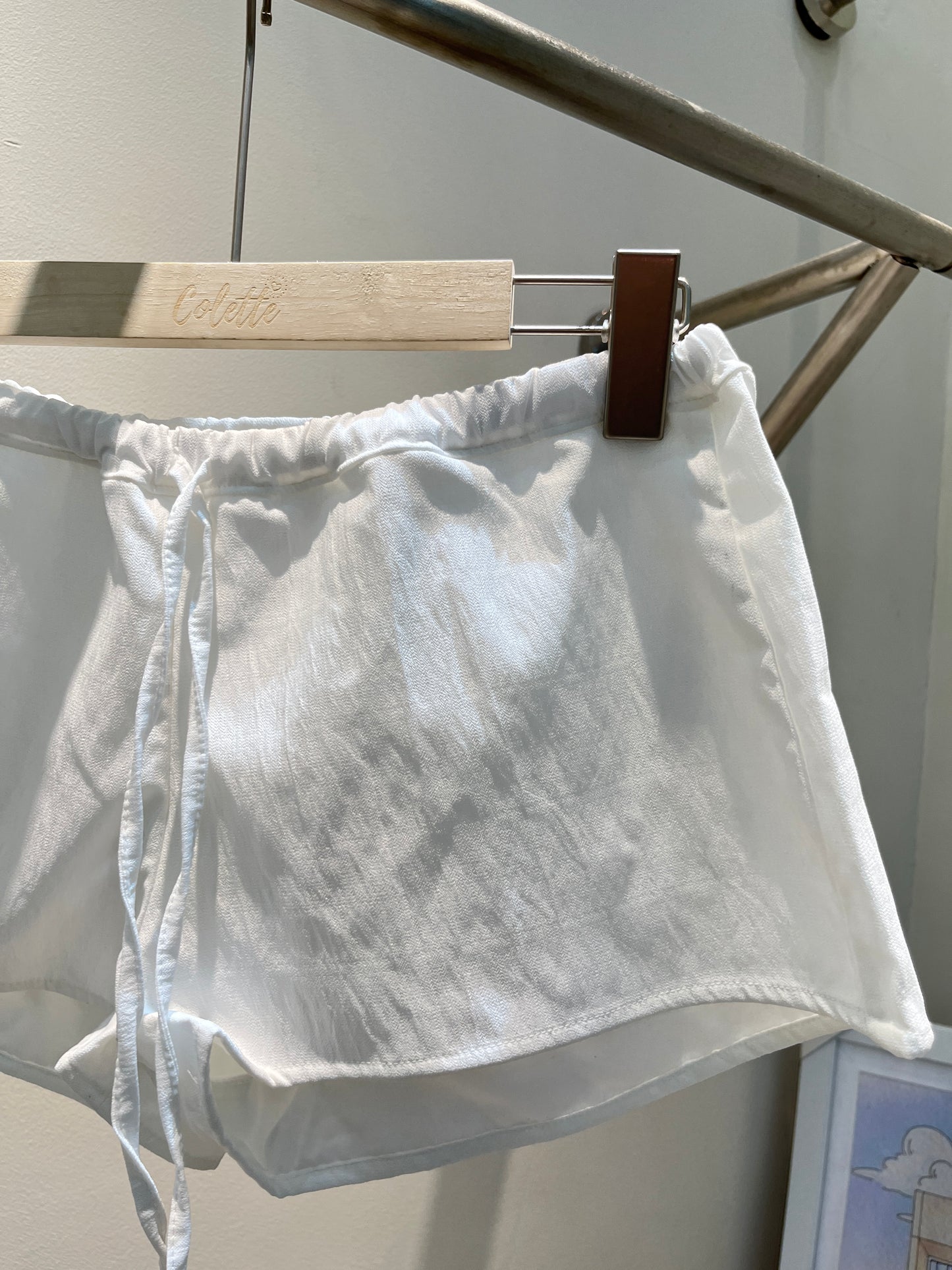 Plain summer shorts (WHITE)