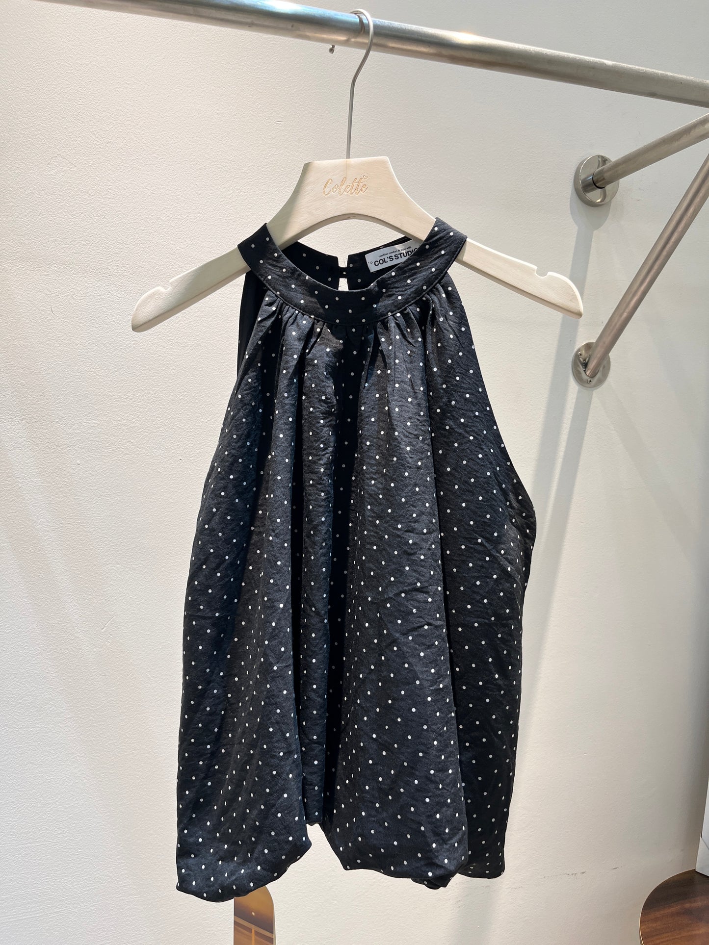 Polkadot print puffy top