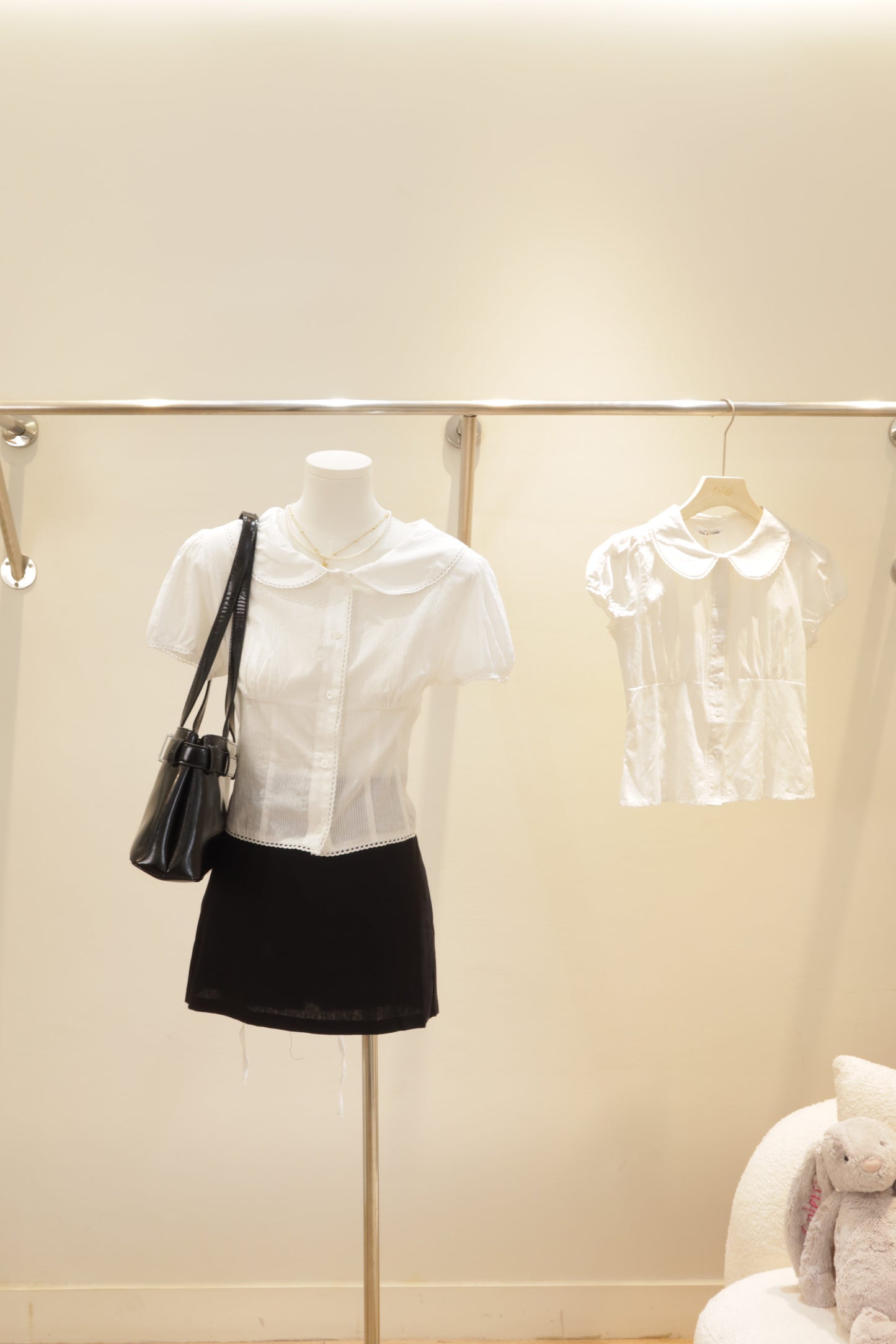 CC collar white top
