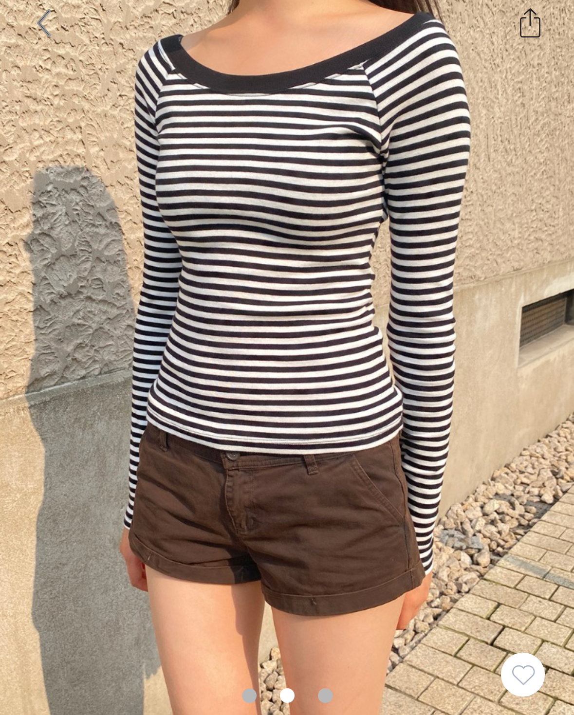 BRANDY Camila Striped Top - Black White