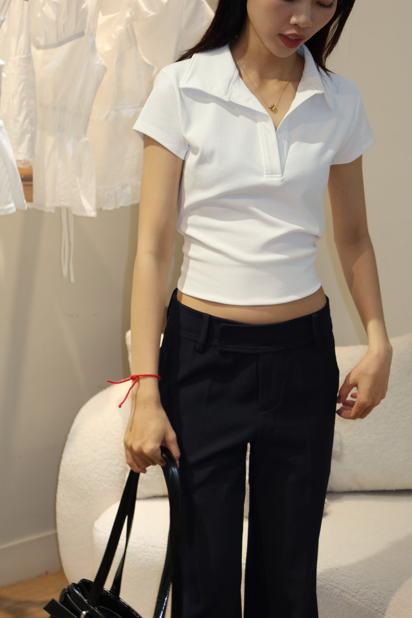 Polo white top