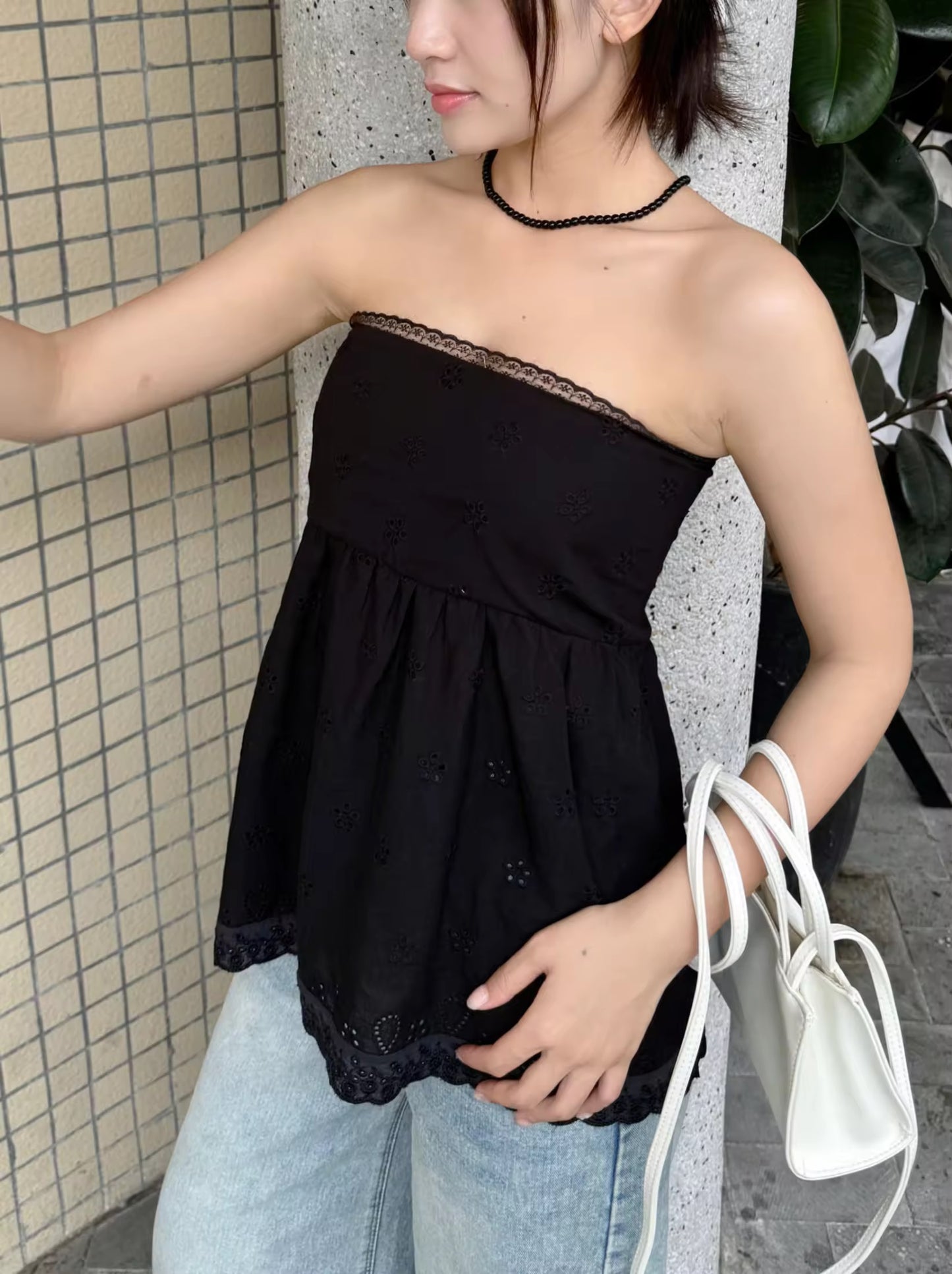 tube lace flowy top