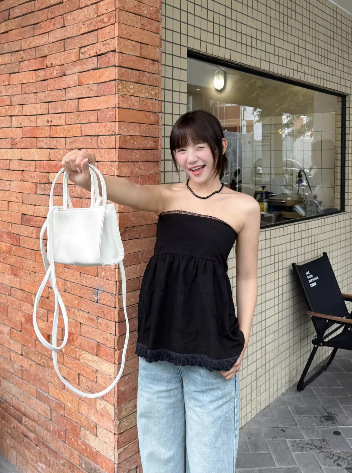 tube lace flowy top