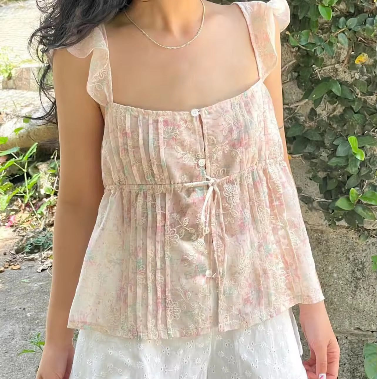 Floral prints flowy top
