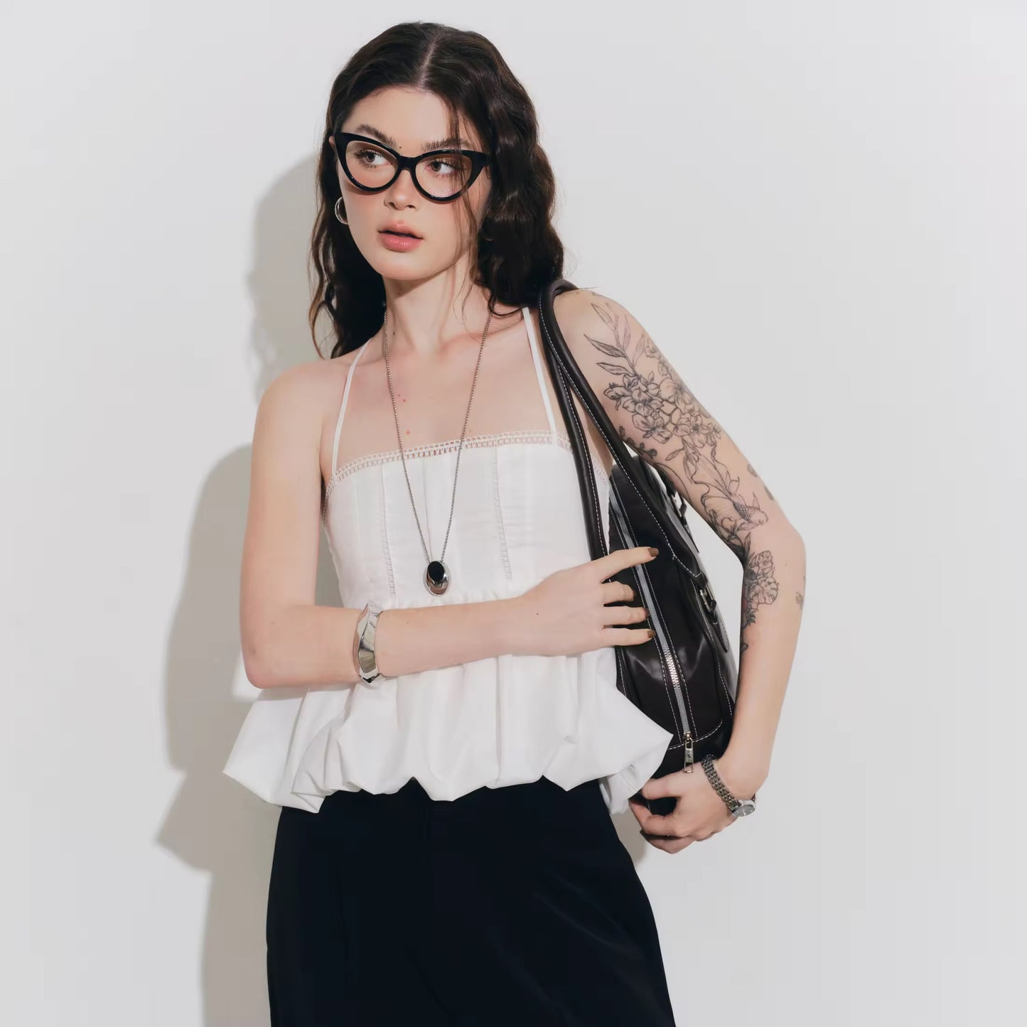 Cotton crossback flowy top