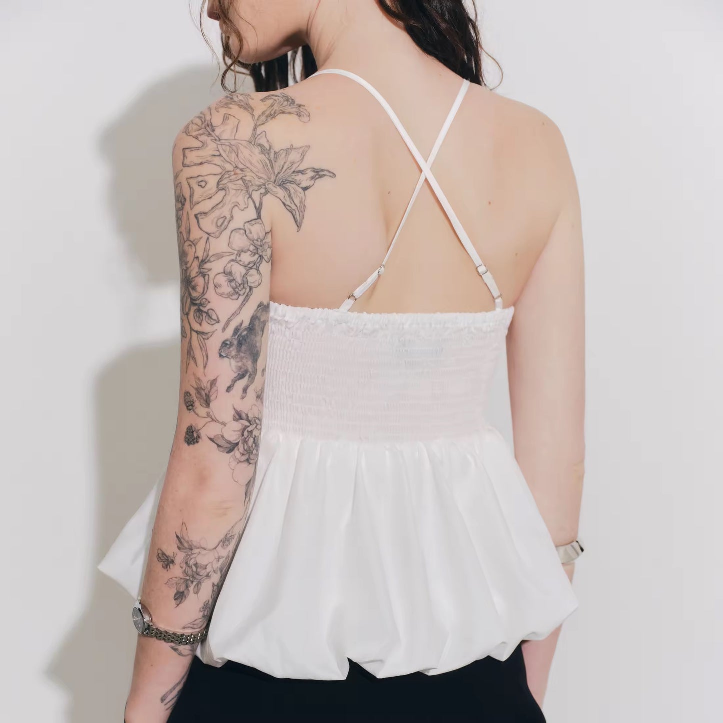 Cotton crossback flowy top
