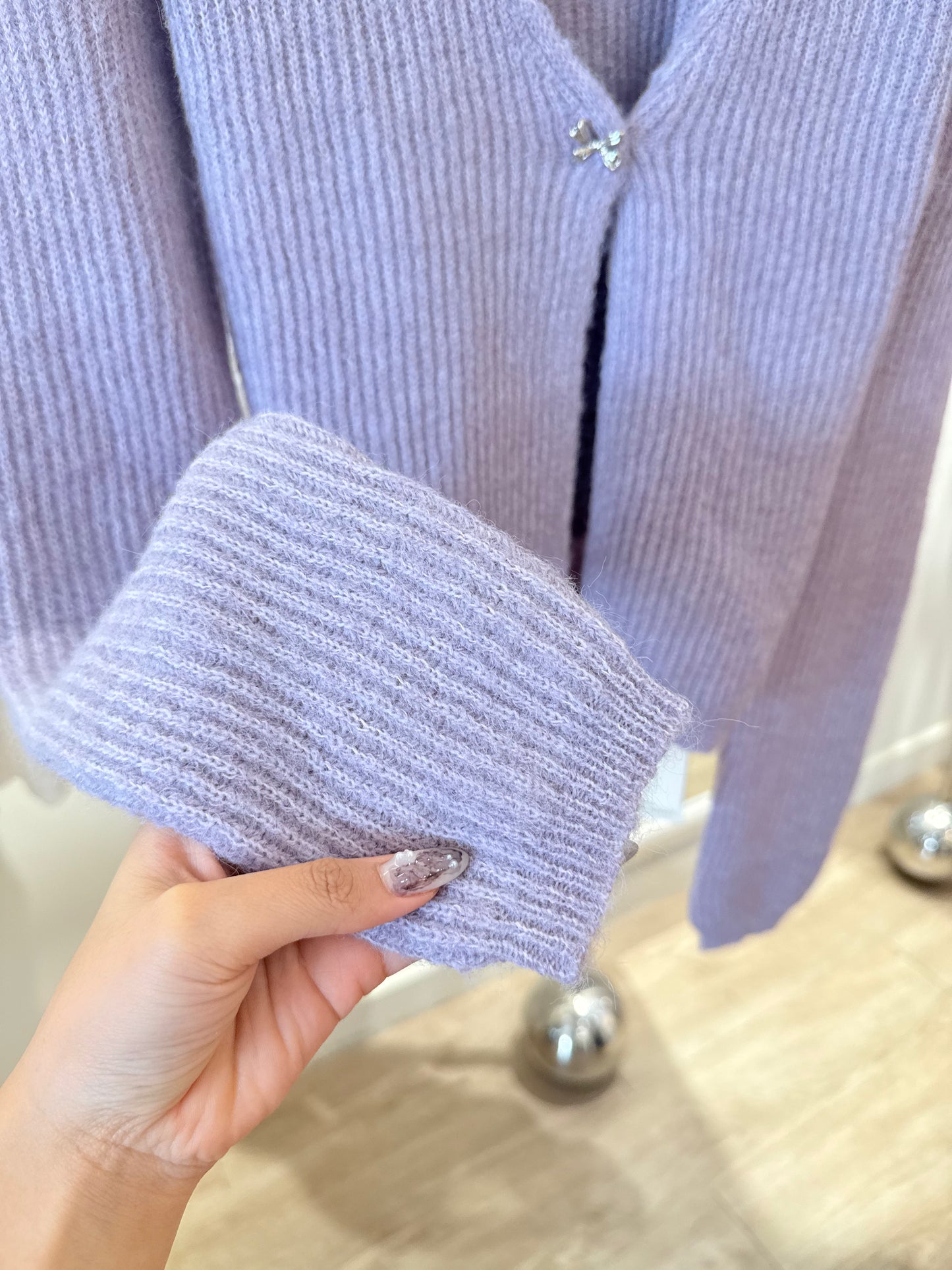 Purple long sleeve attached tank top