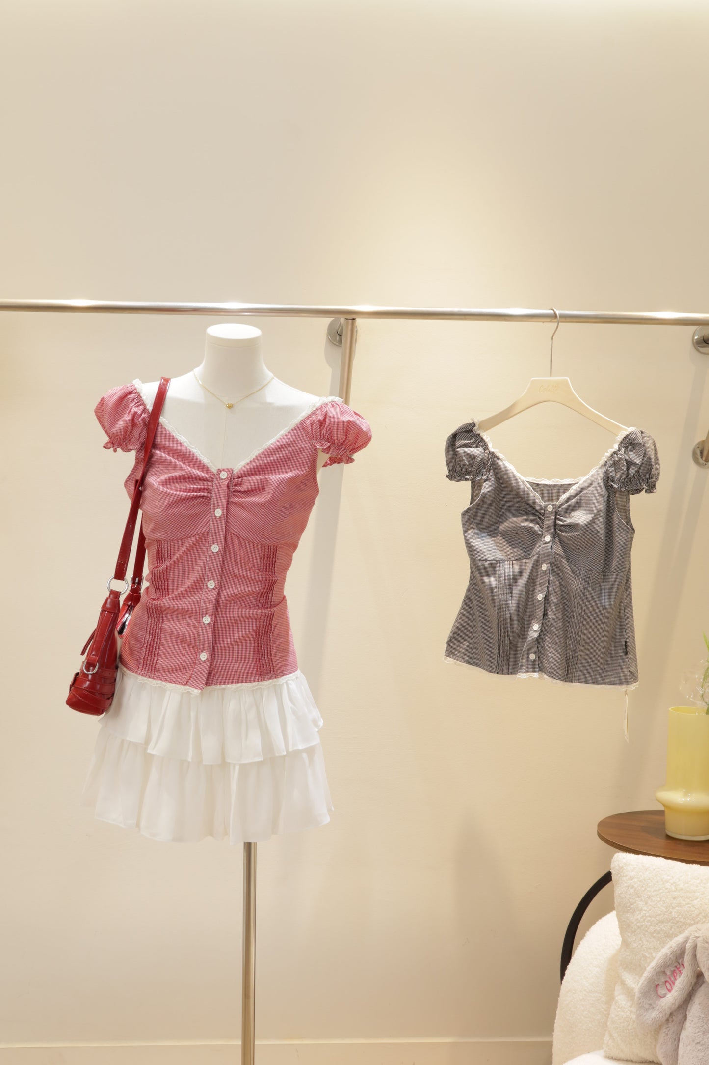 Gingham BM style top