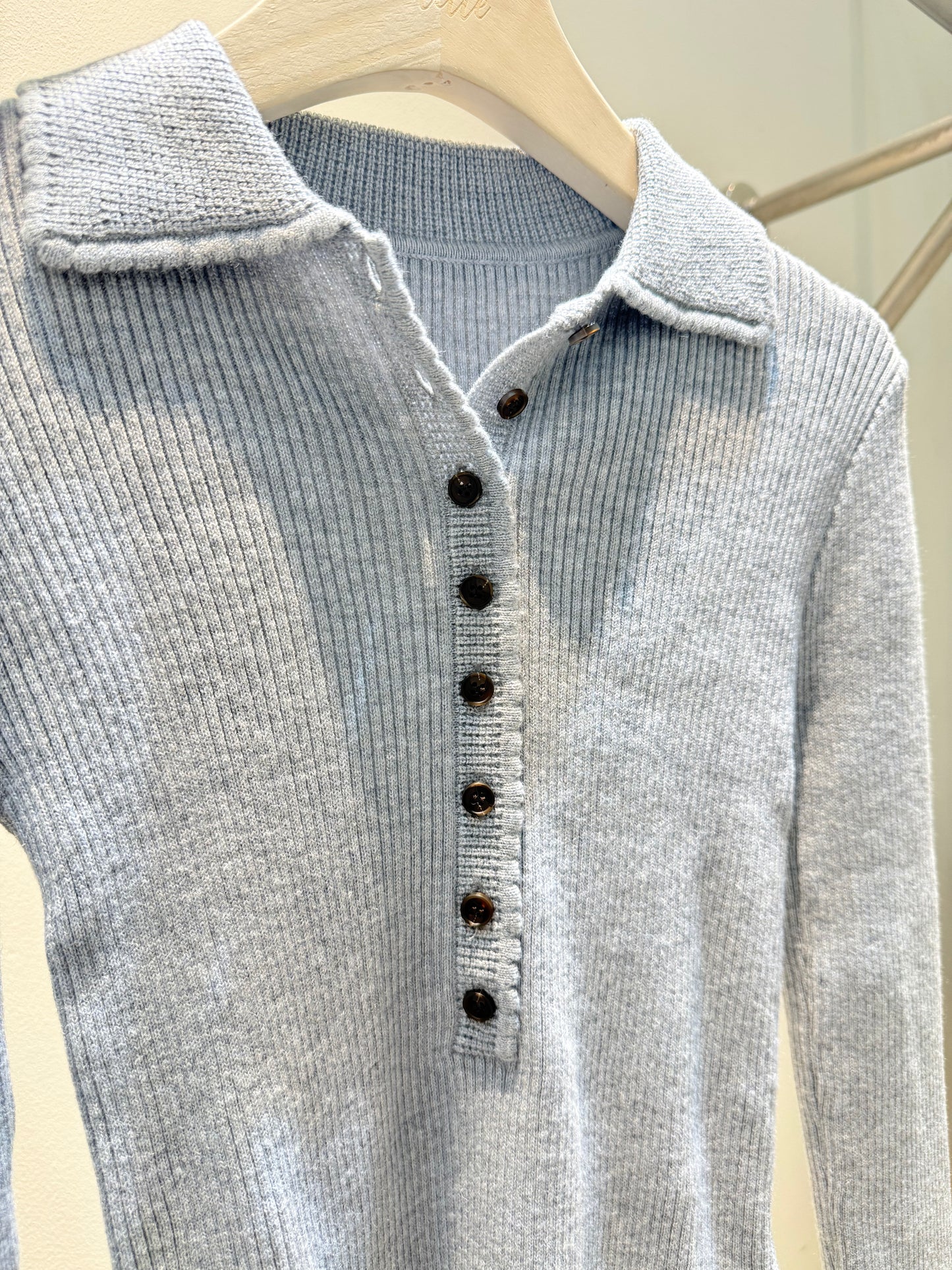 Polo knitted sweater