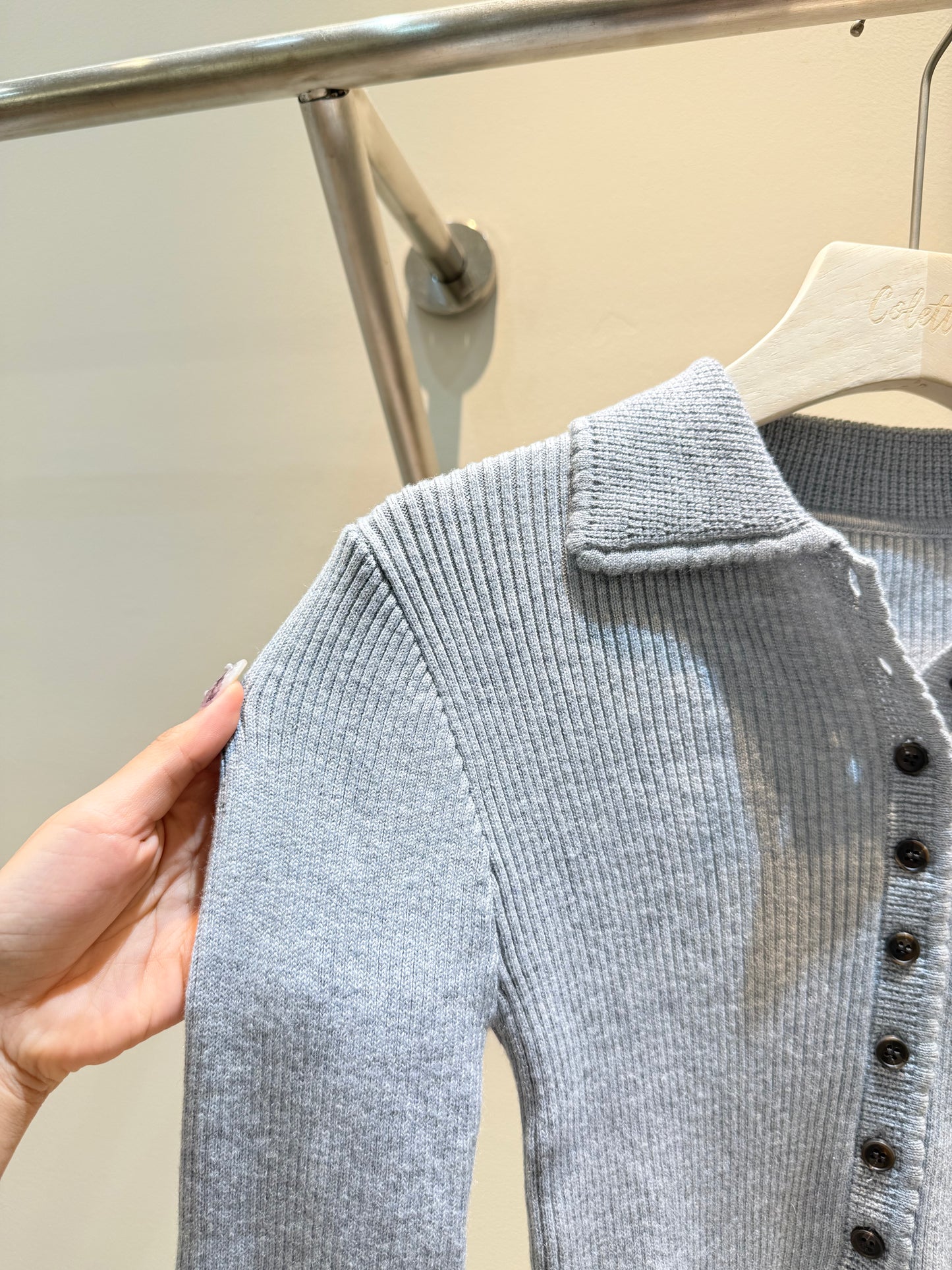 Polo knitted sweater