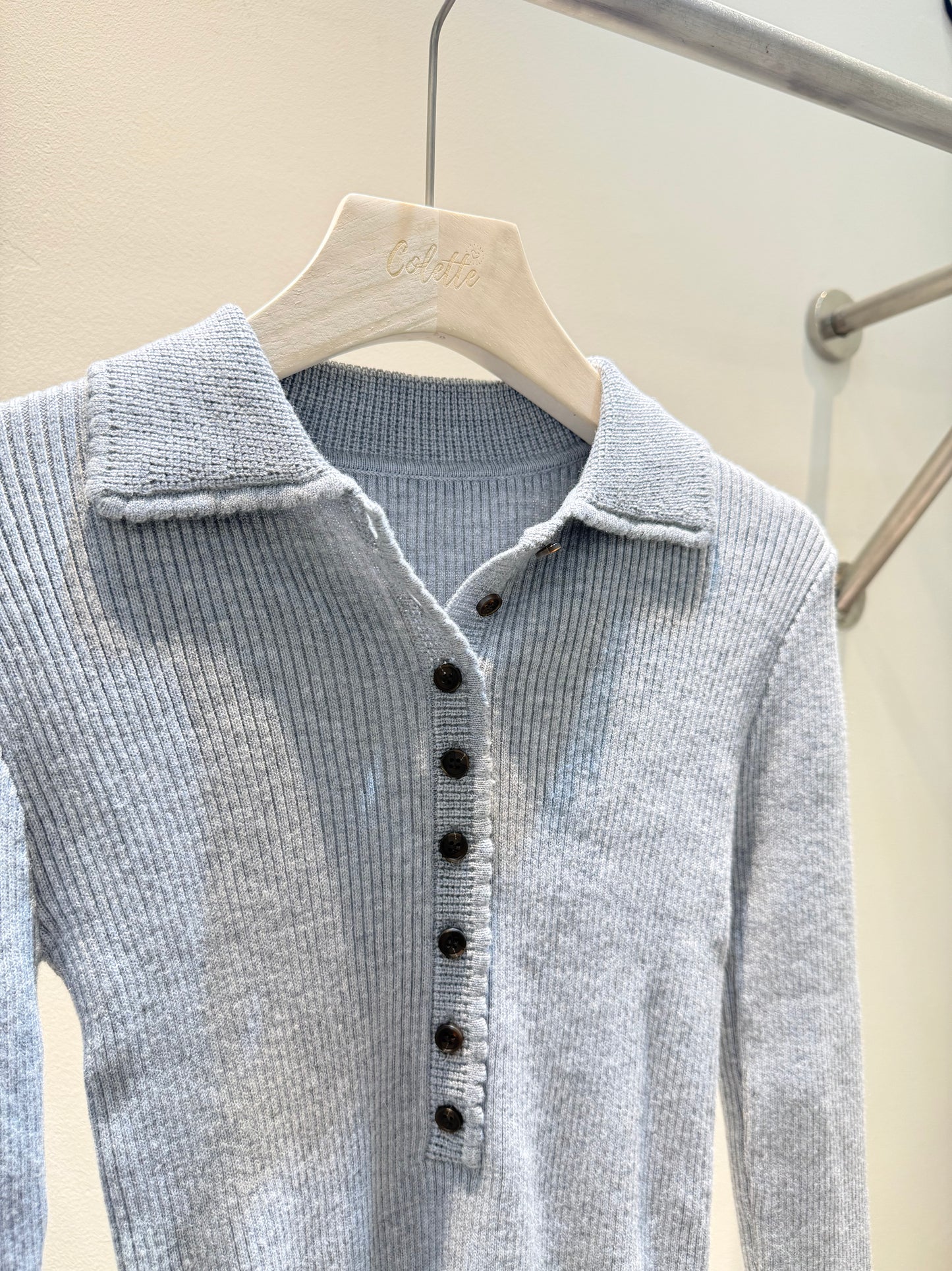 Polo knitted sweater