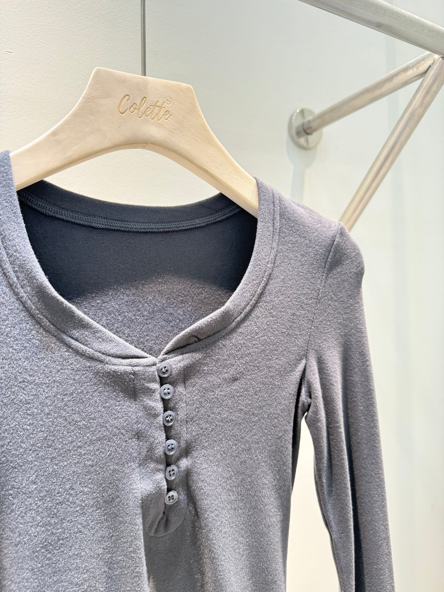 Dark gray buttons long sleeve