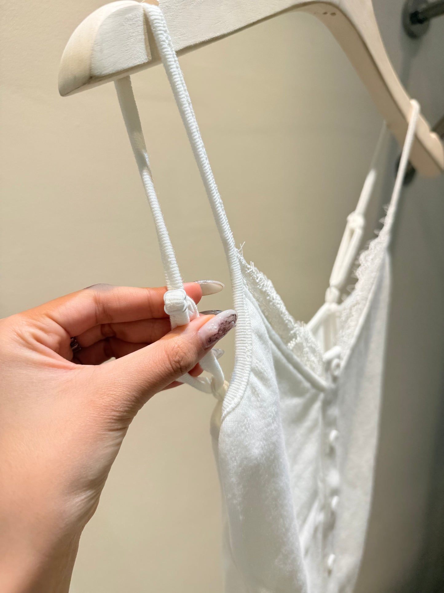 White buttons tank top