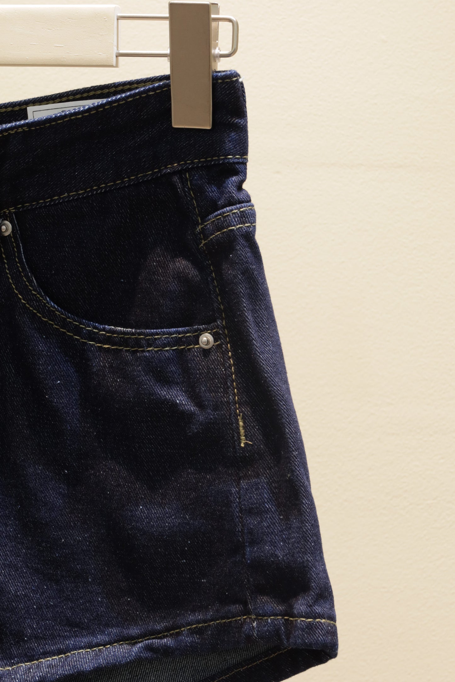 Dark toned denim shorts