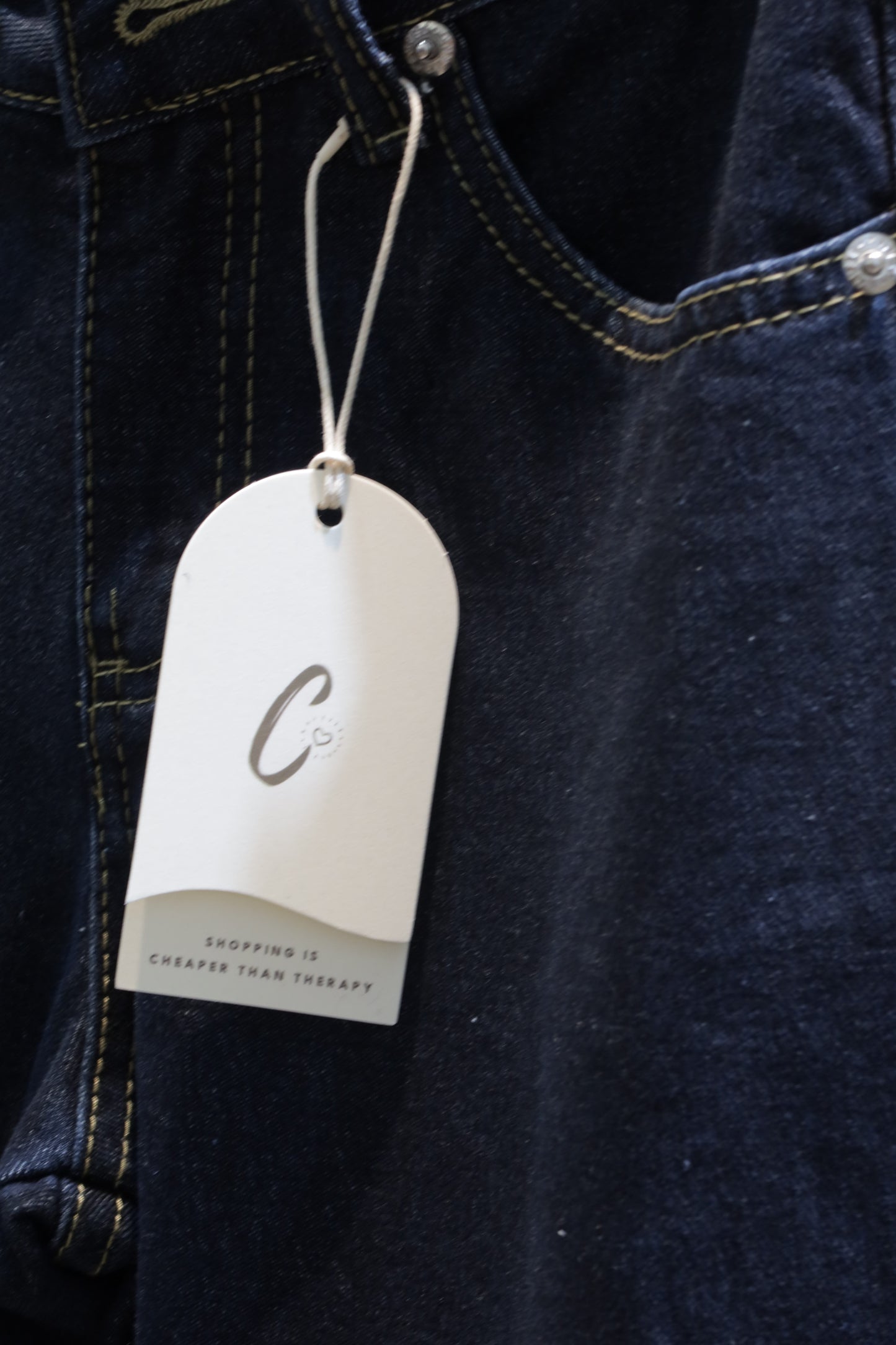 Dark blue flared jeans