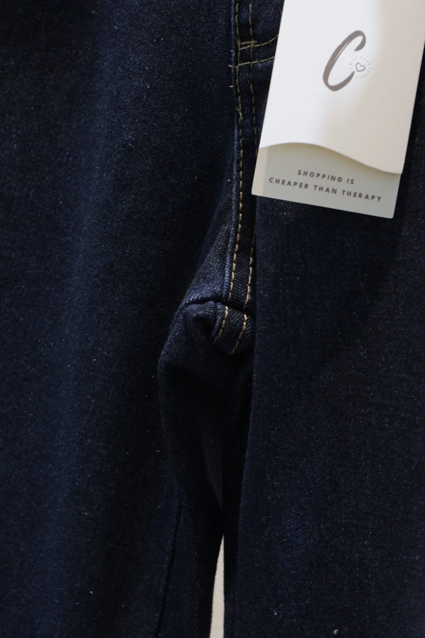 Dark blue flared jeans