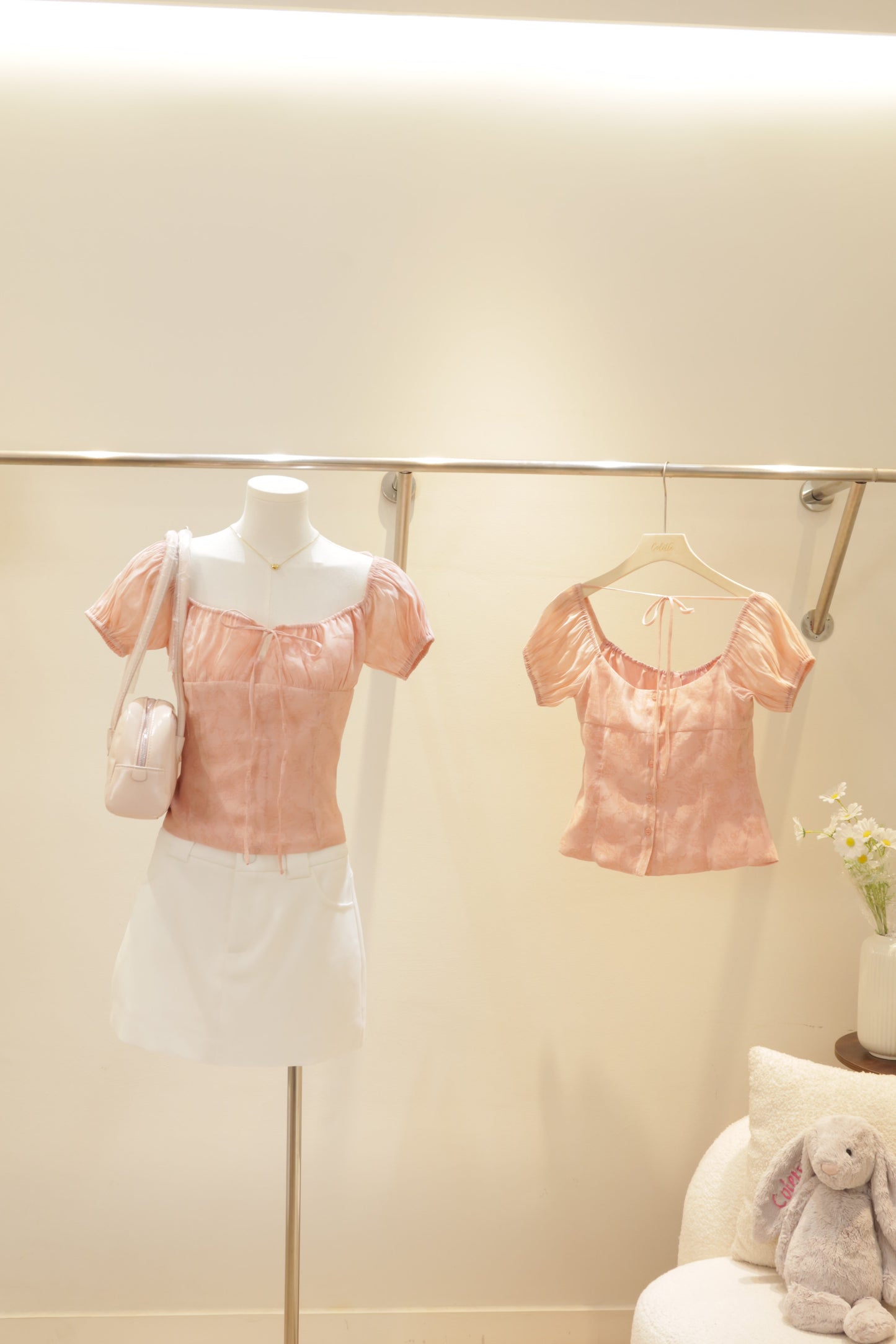 2in1 pink top