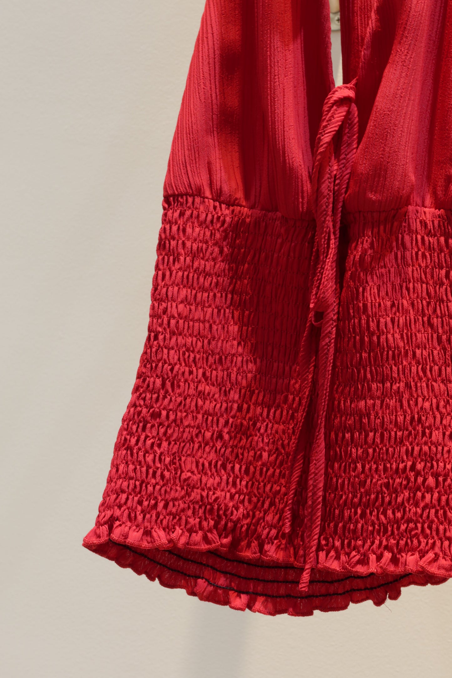 red slim fit halter