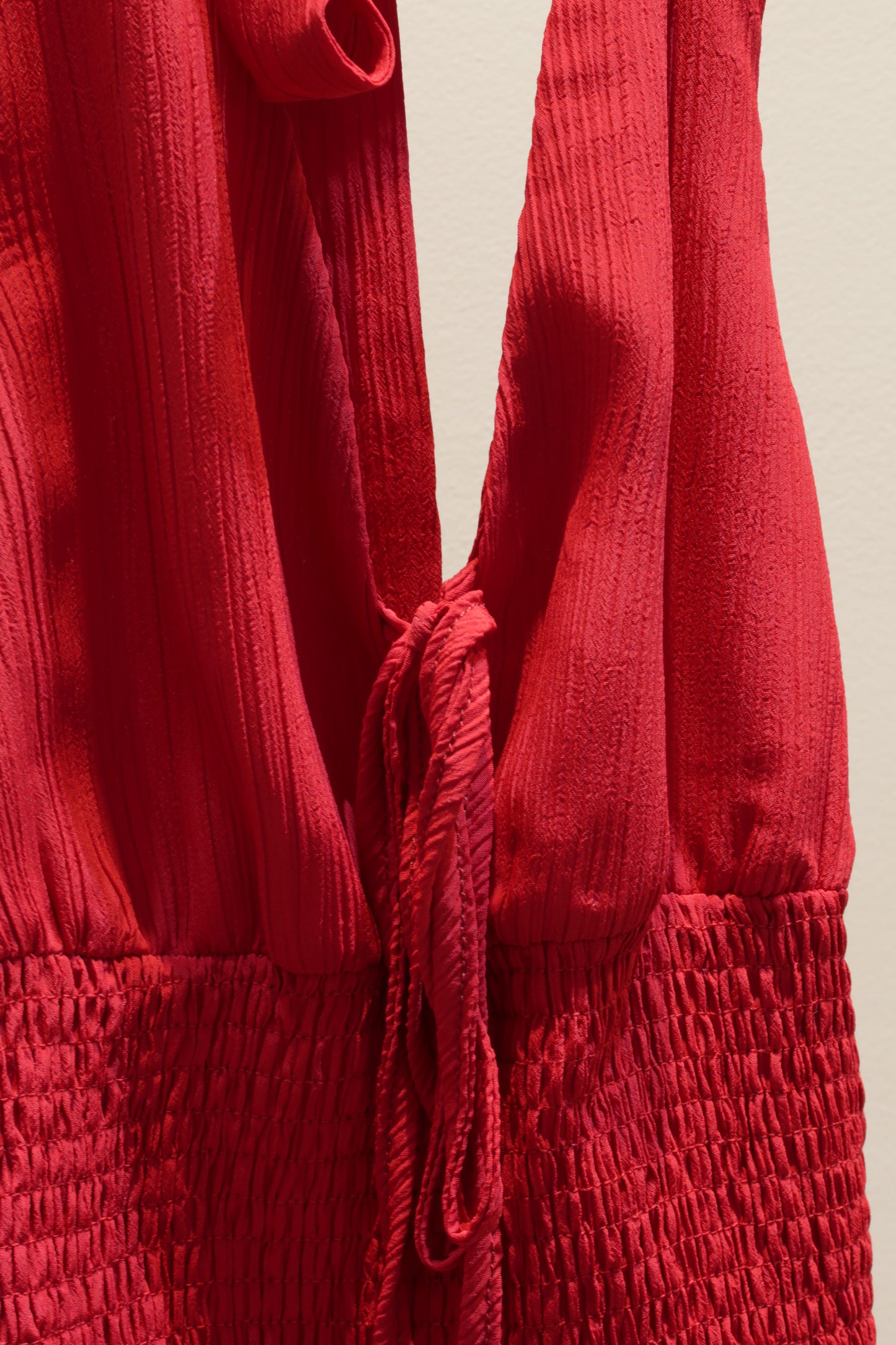red slim fit halter