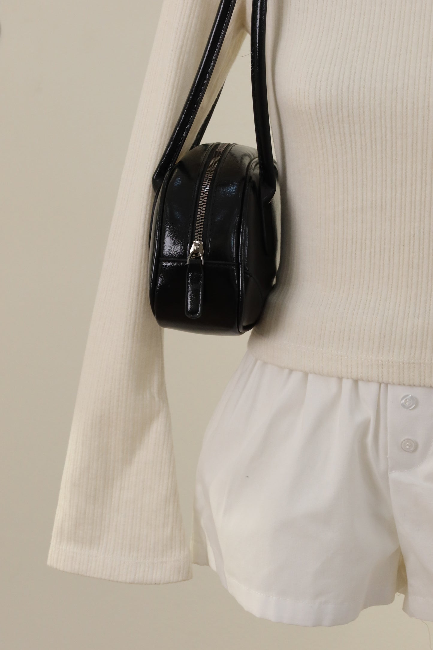 Cream long sleeve top