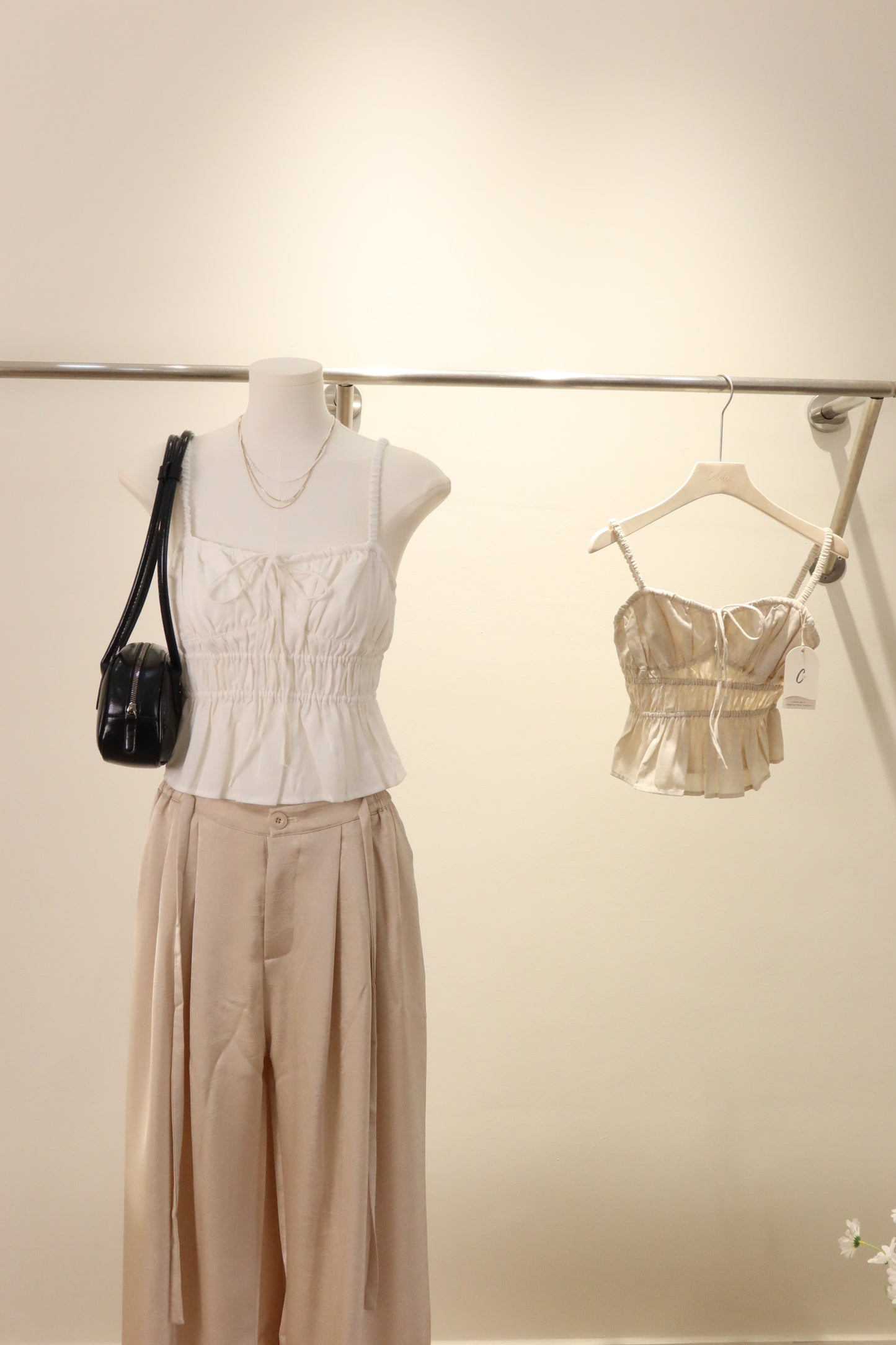 Linen flowy tank top