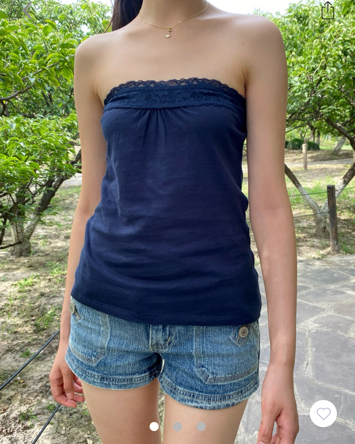 BRANDY Lucky Tube Top -NAVY