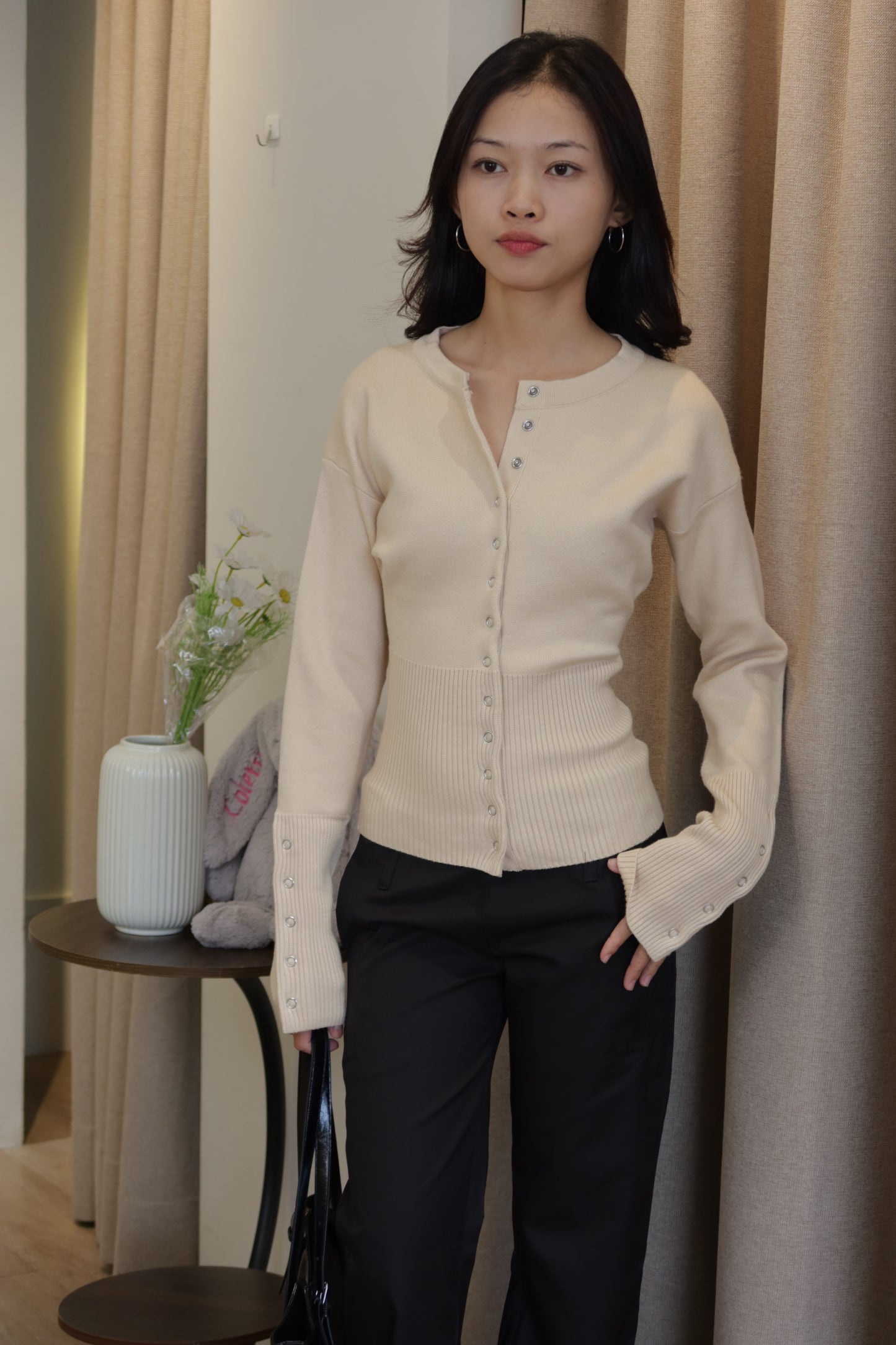 DM buttons cardigan