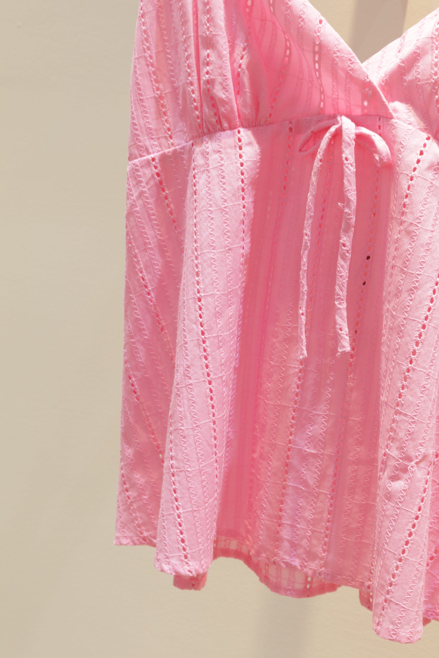 pink v cut flowy top