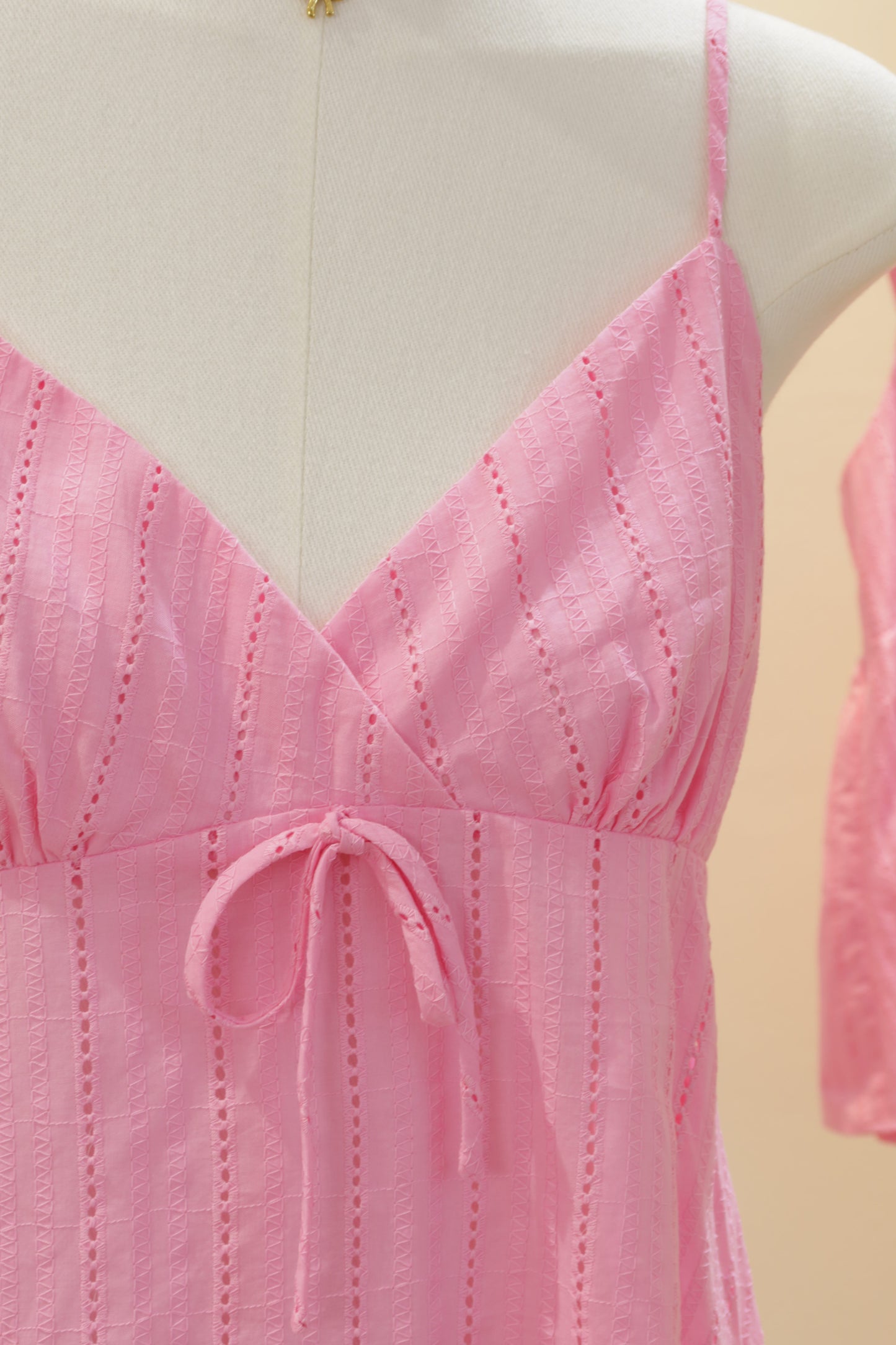 pink v cut flowy top
