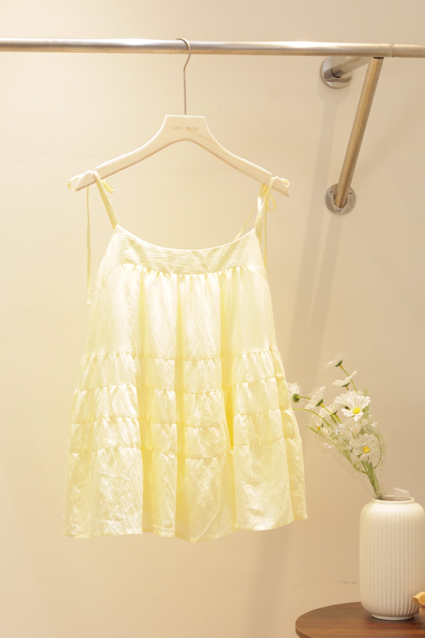 Tellow flowy tank top