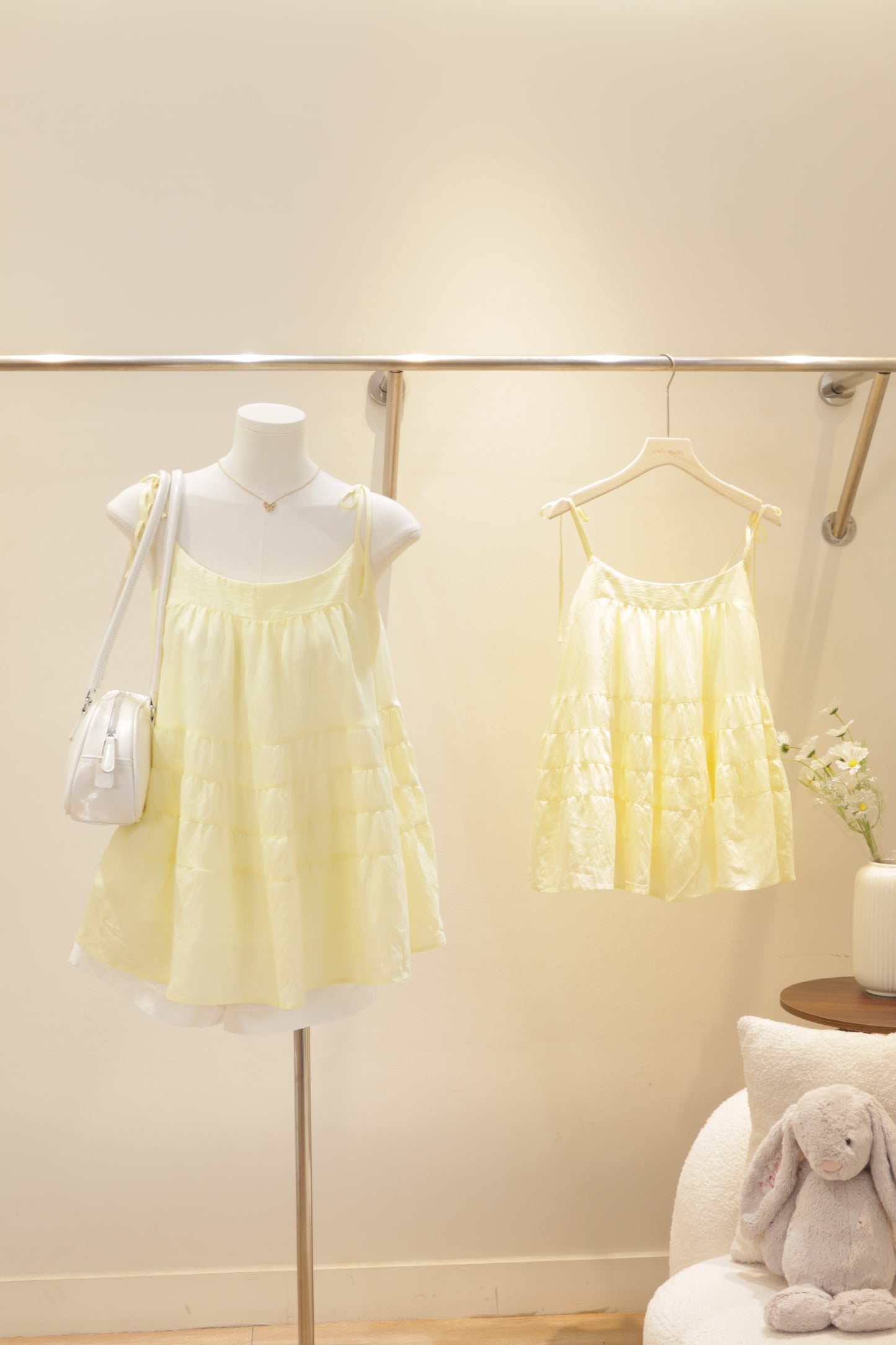 Tellow flowy tank top