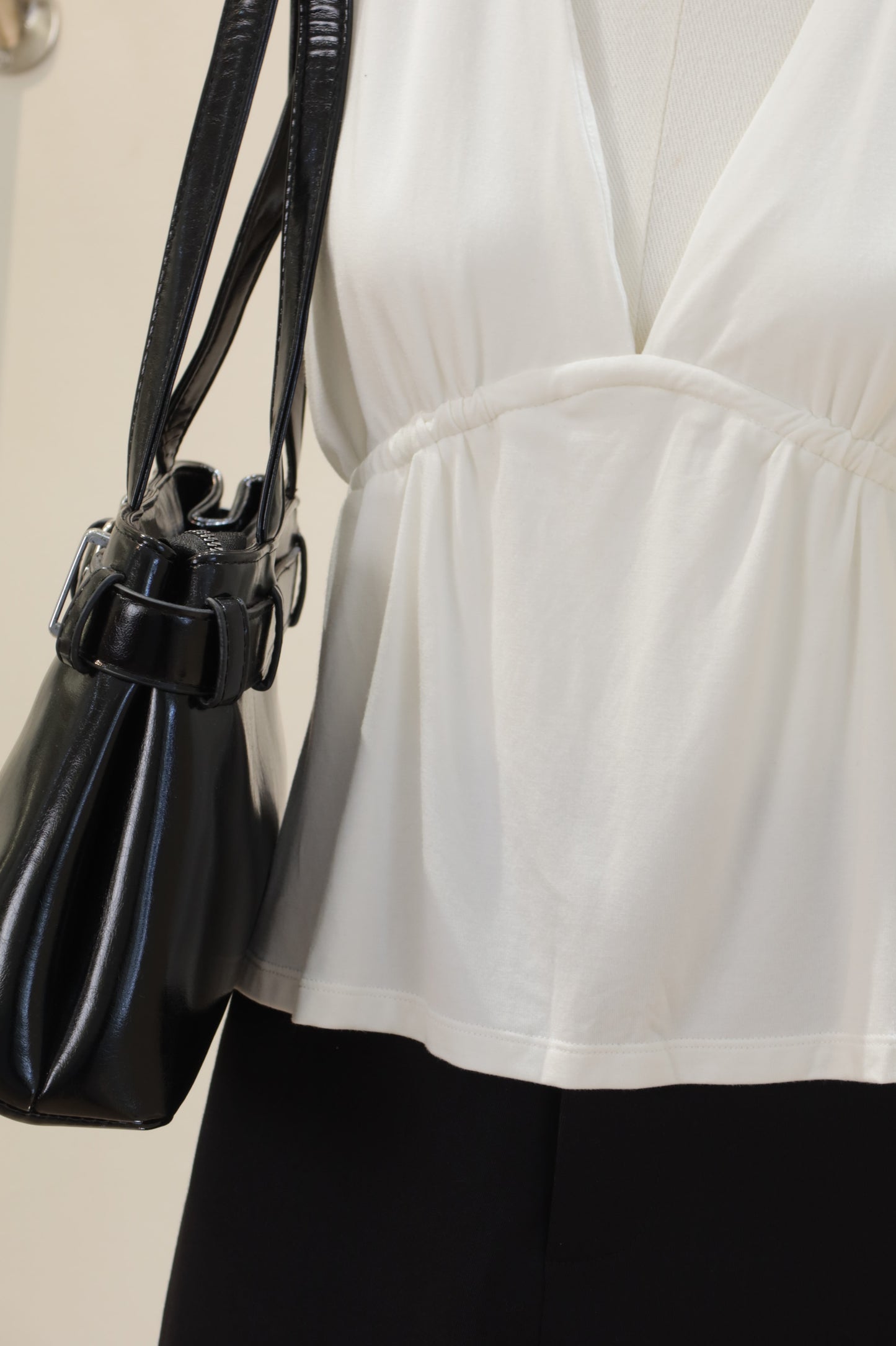 Halter low cut top