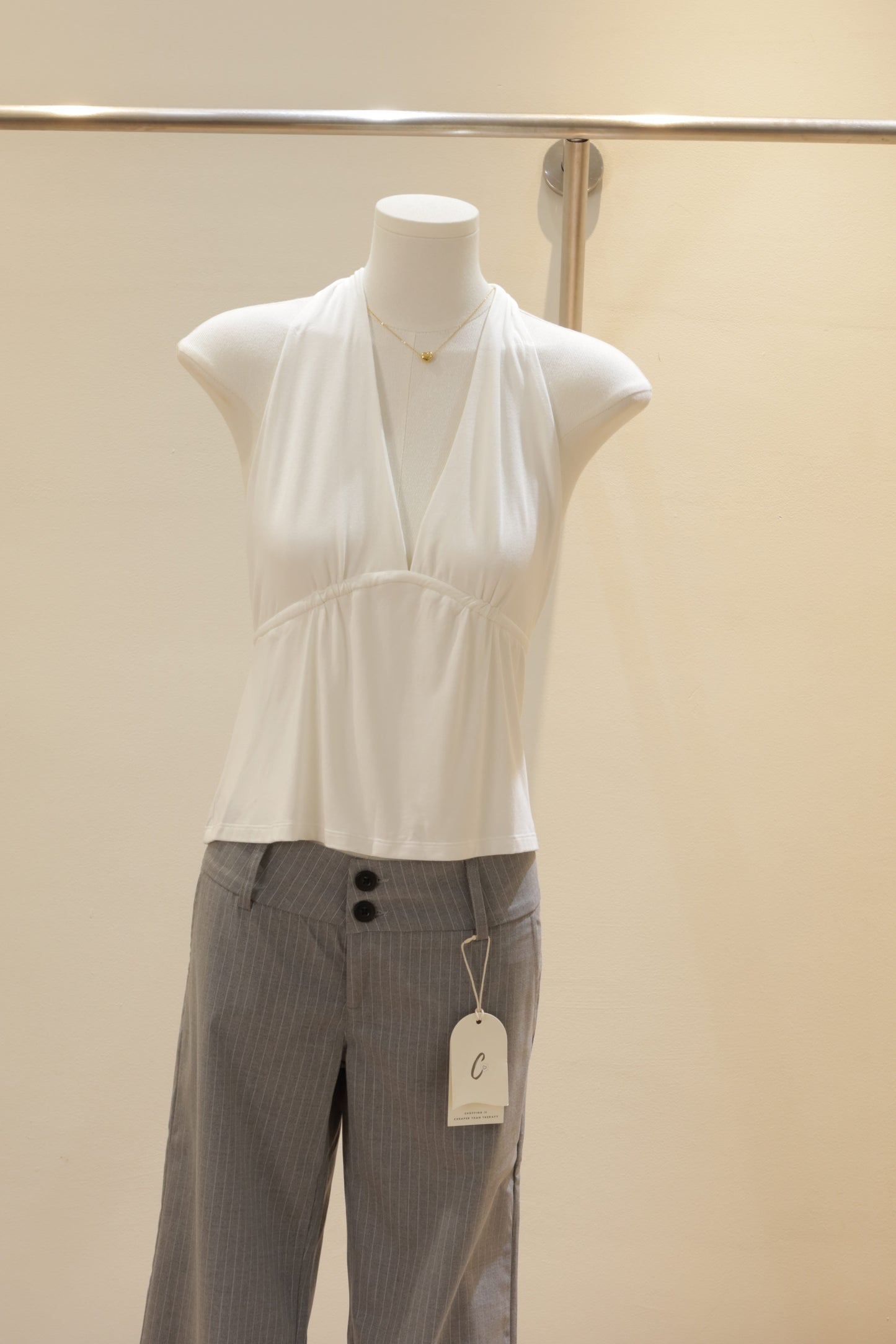 Gray stripes trouser