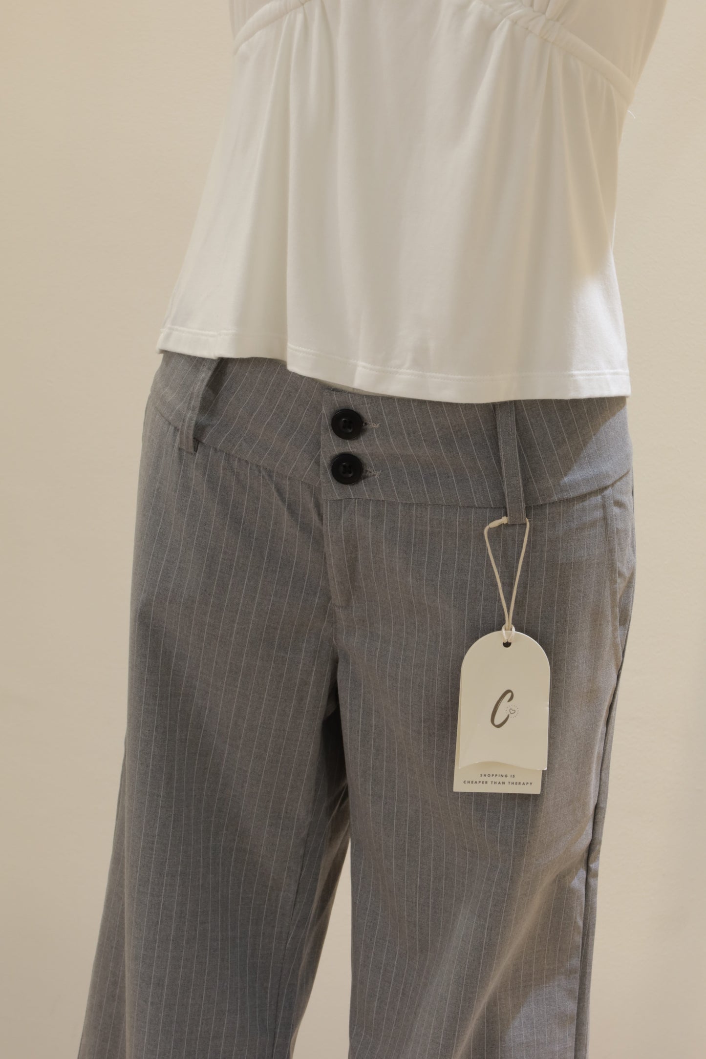 Gray stripes trouser