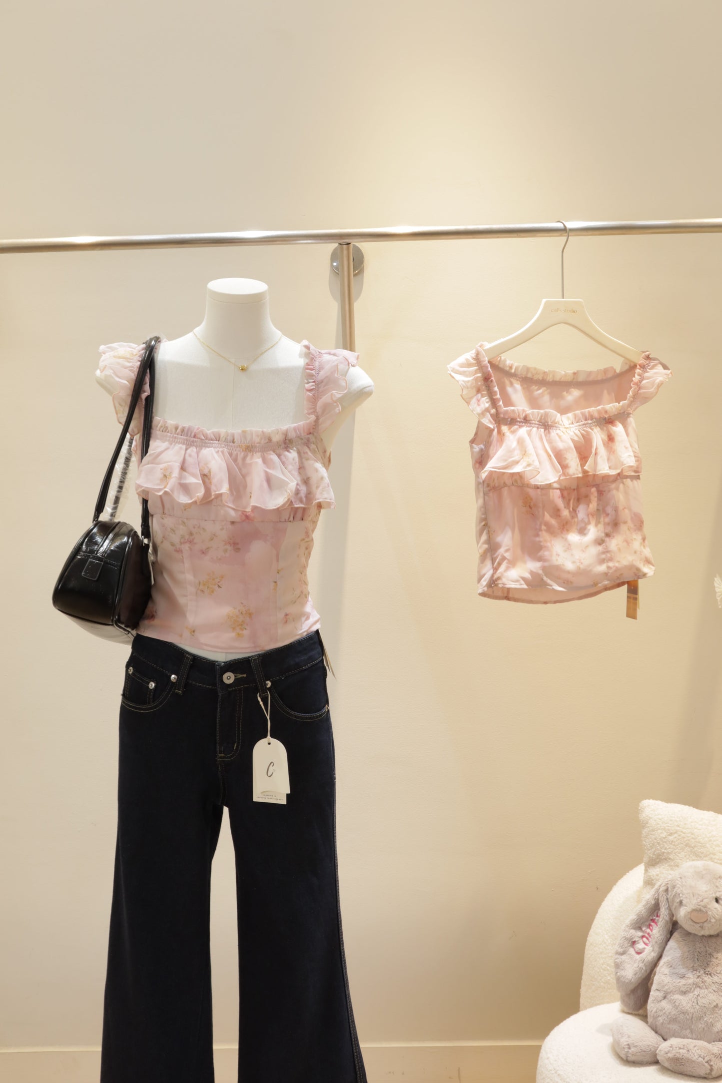 Pink floral top