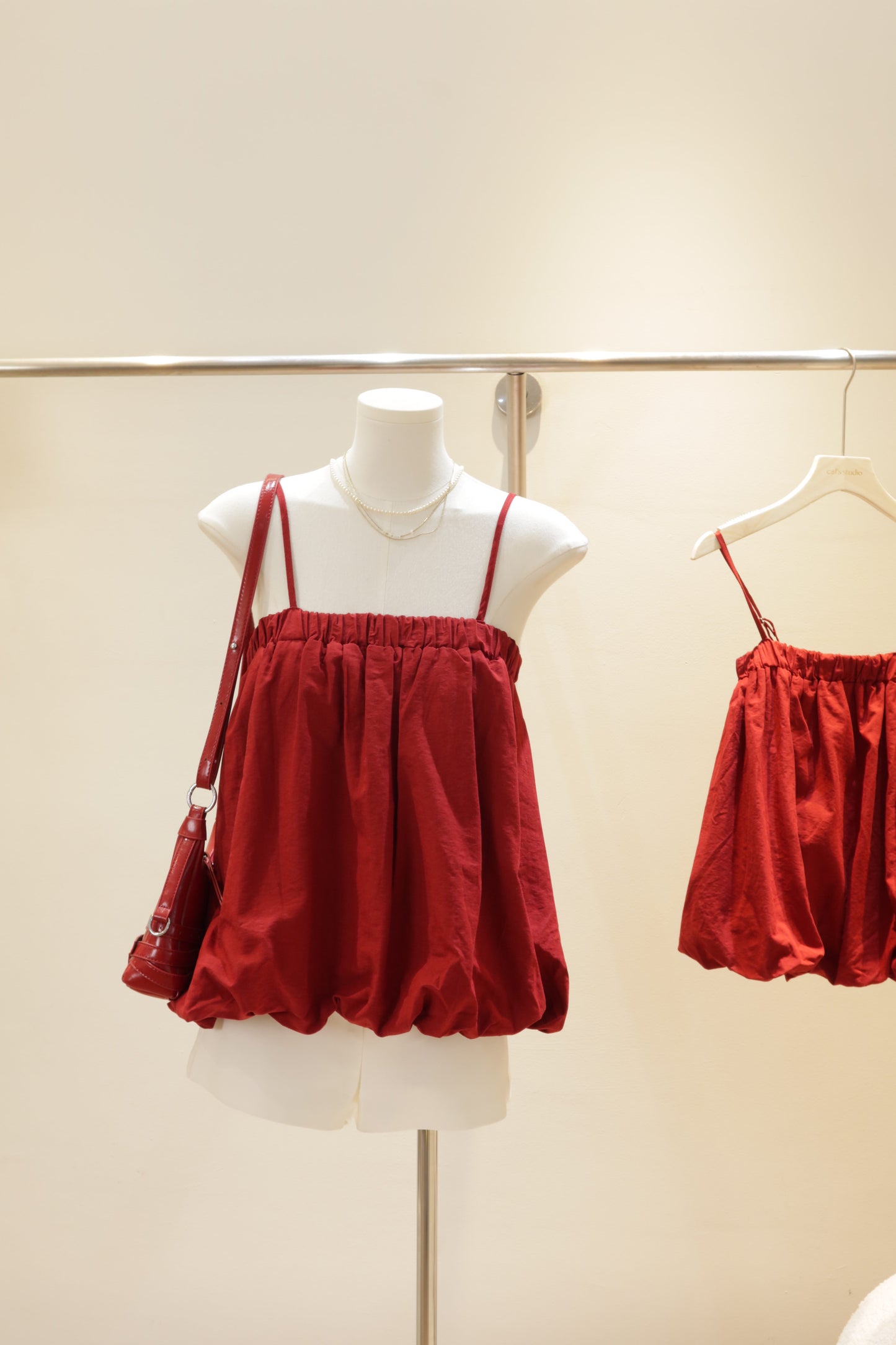Red flowy top