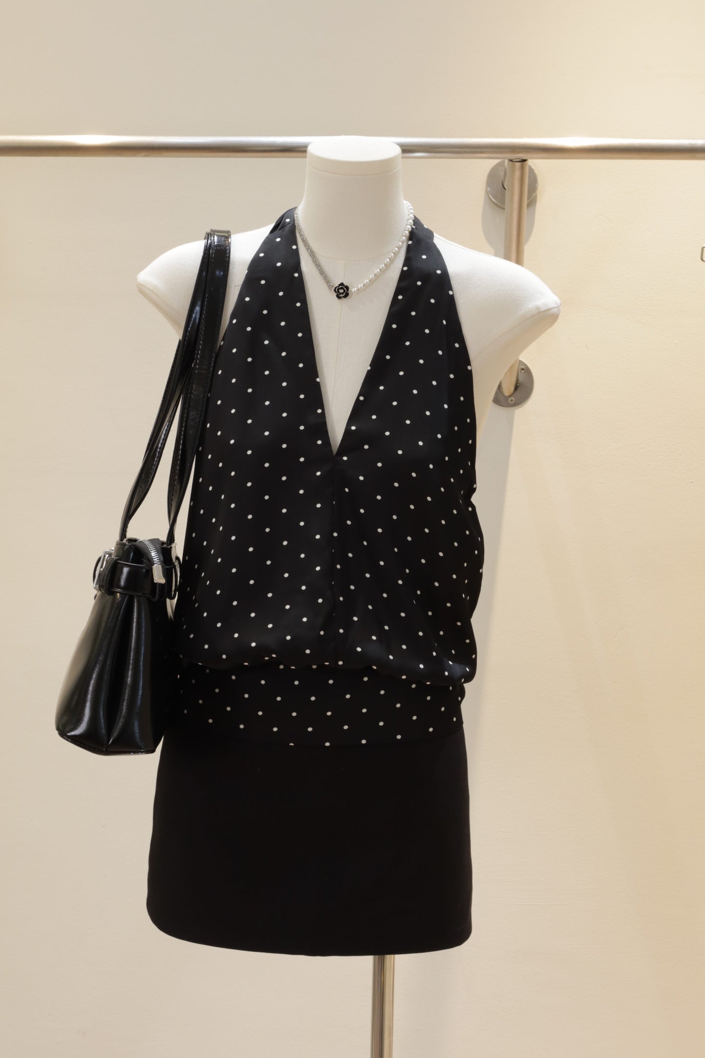 Polkadot halter top