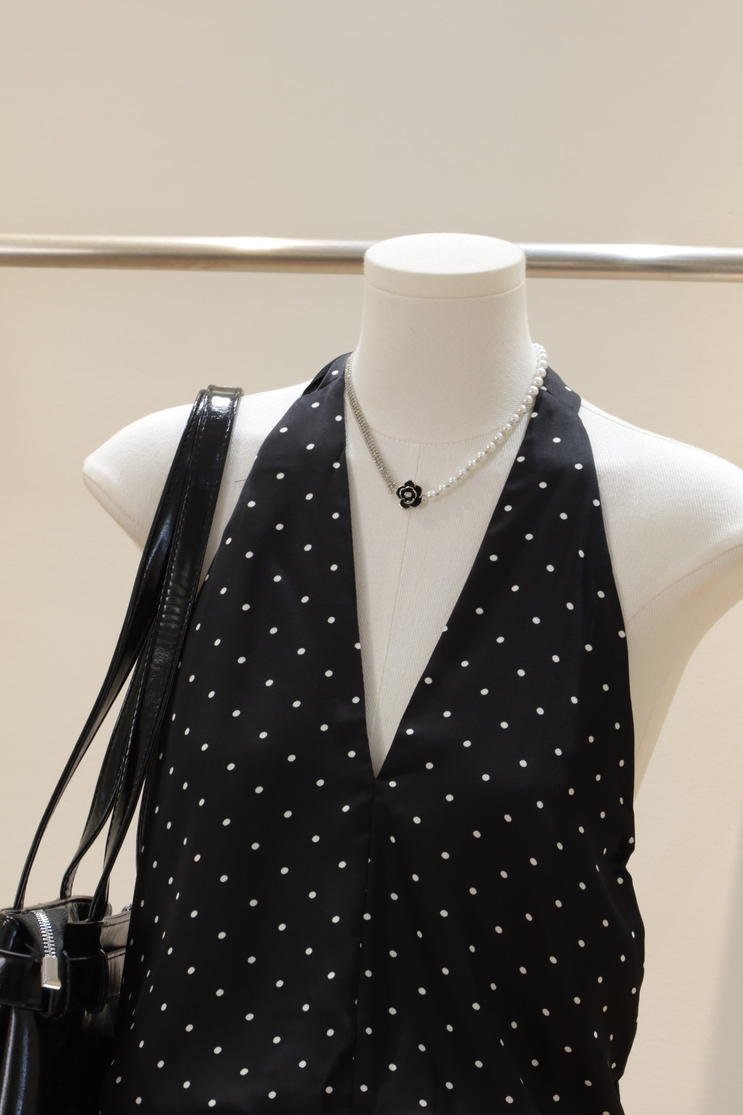 Polkadot halter top