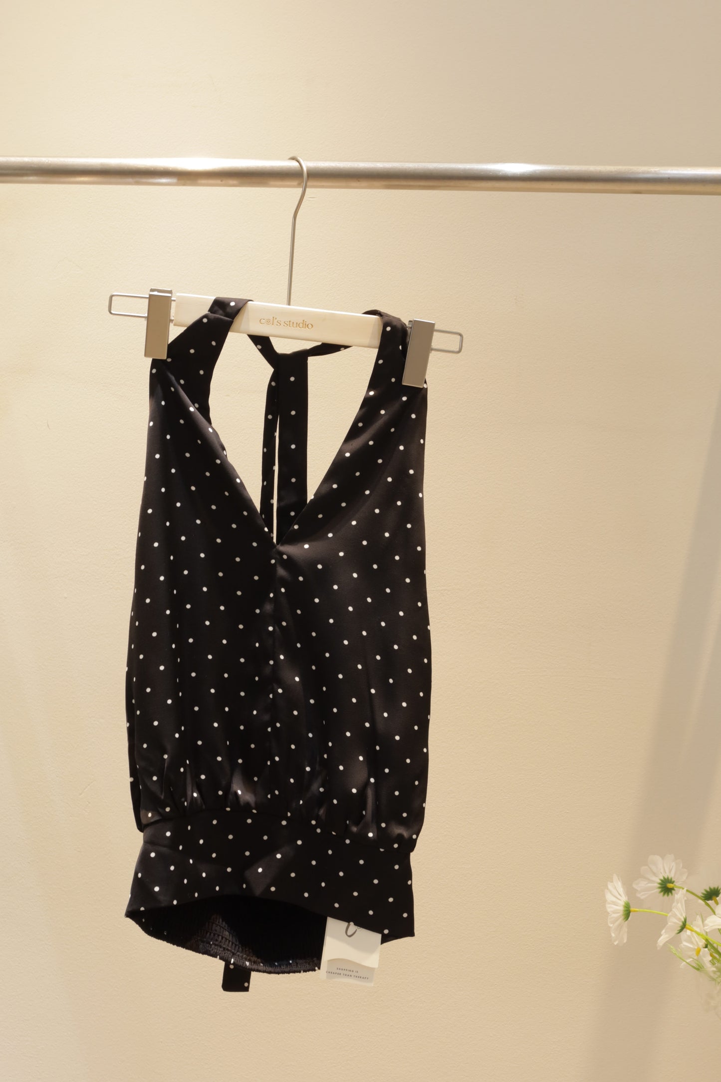 Polkadot halter top