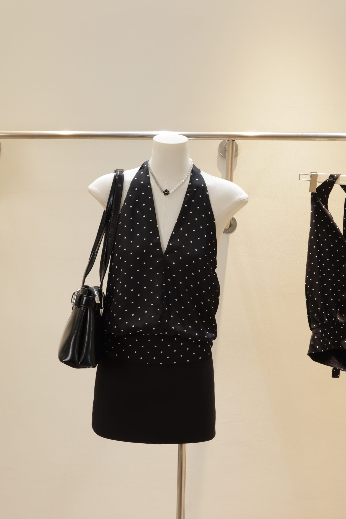 Polkadot halter top