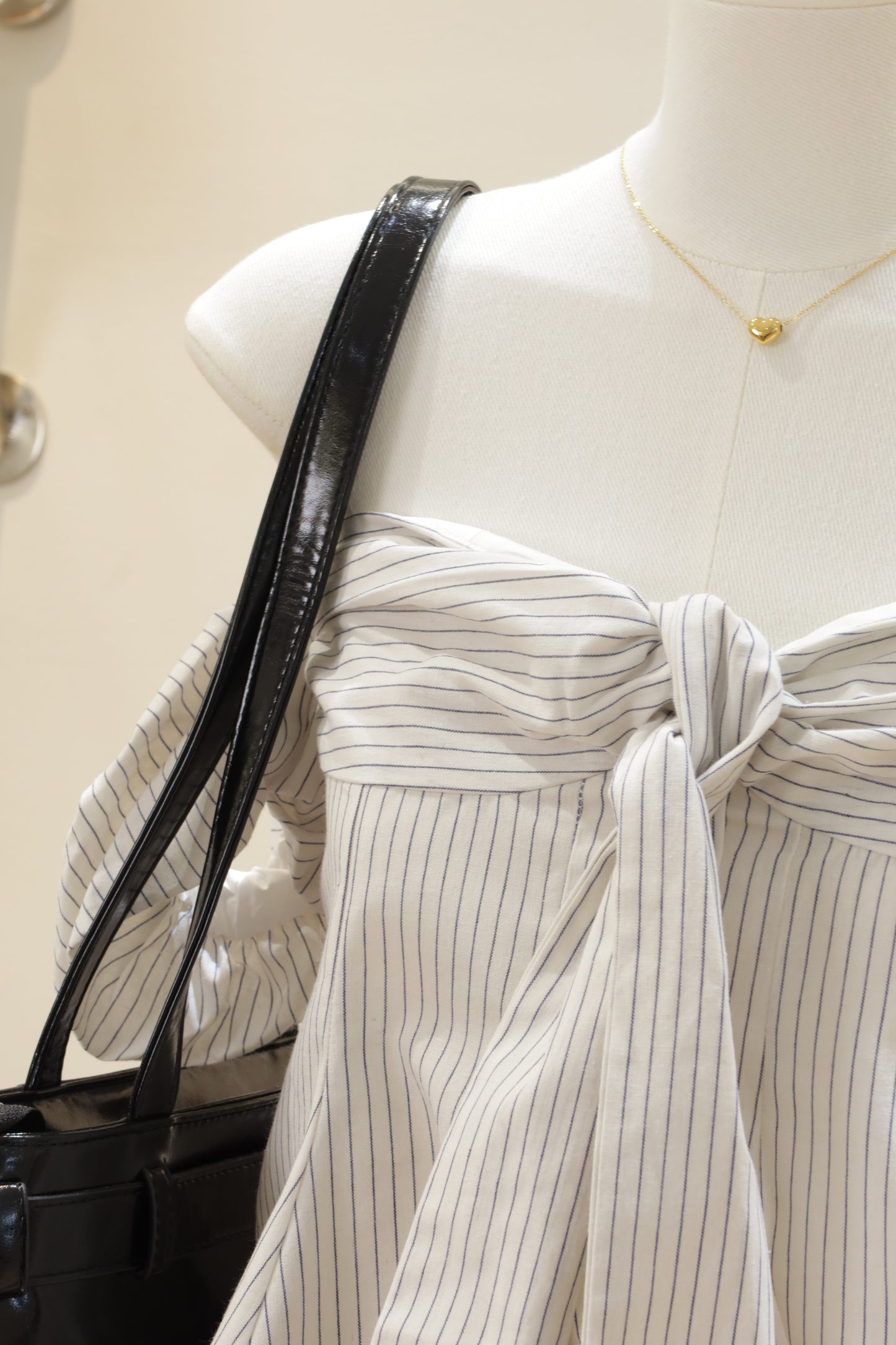 Checkered flowy off shoulder