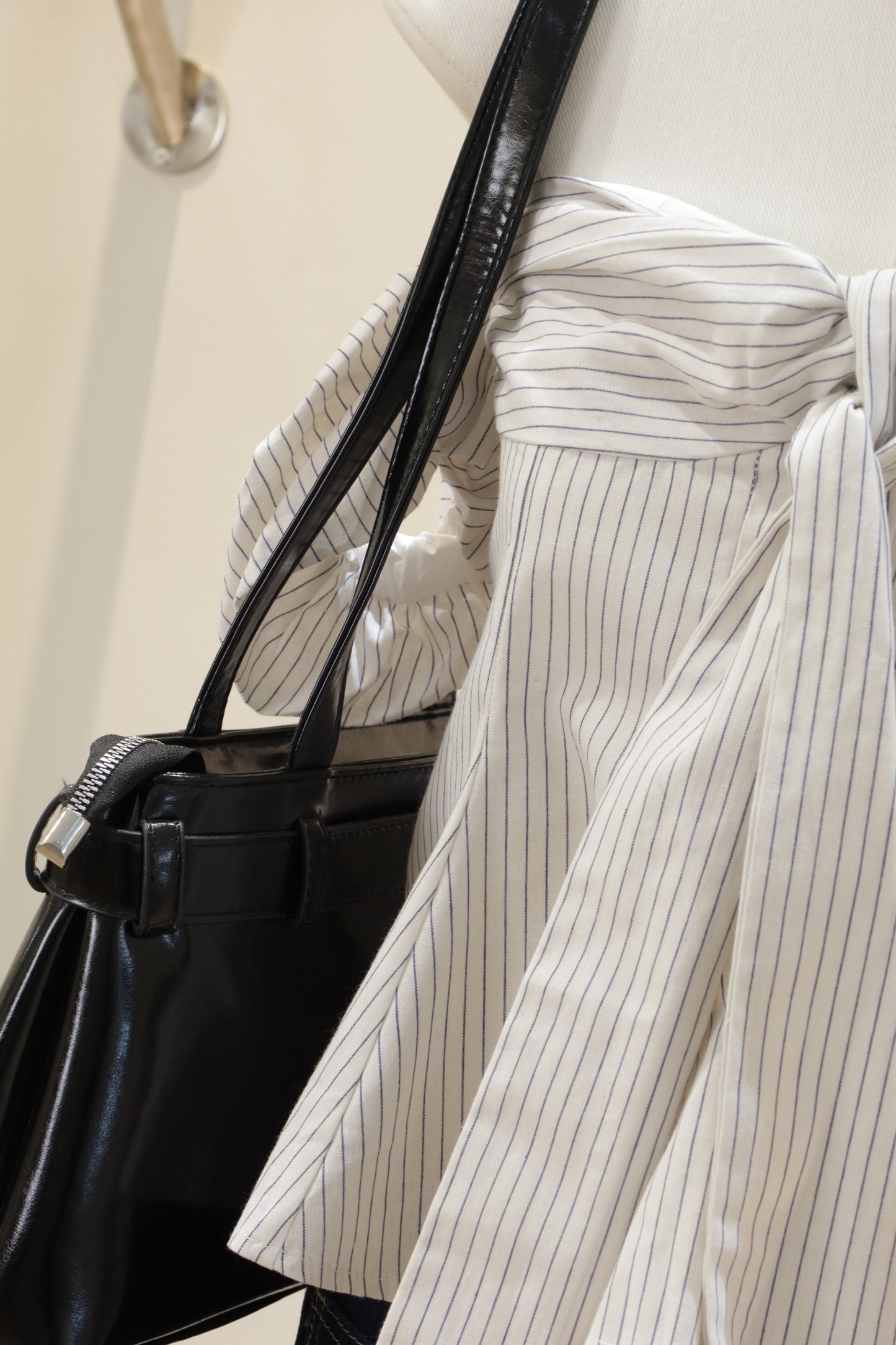 Checkered flowy off shoulder
