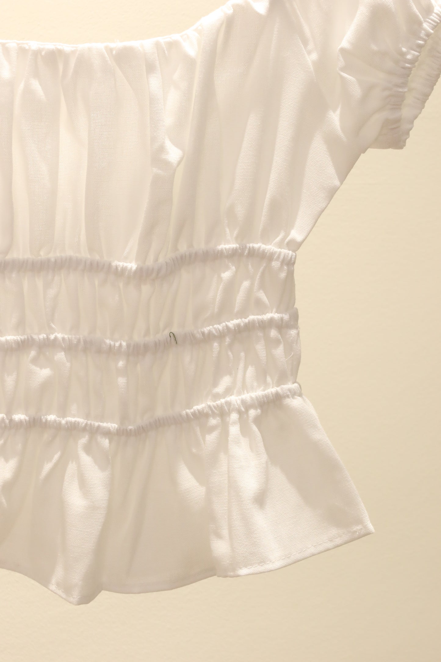 Plain white puffy top