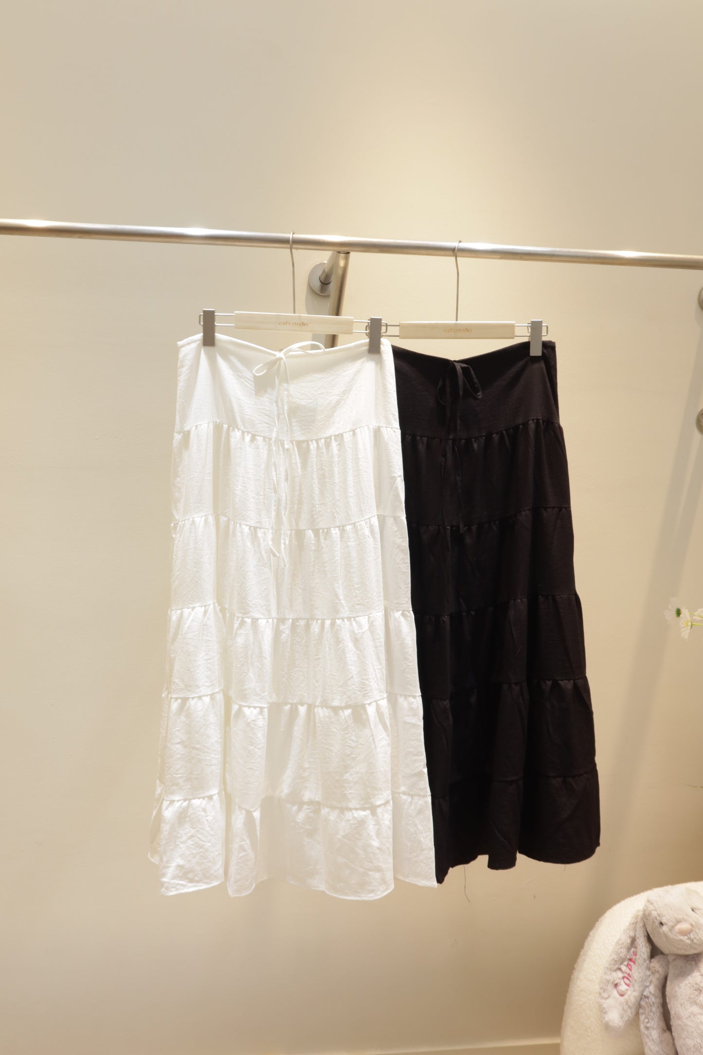 Linen long skirt