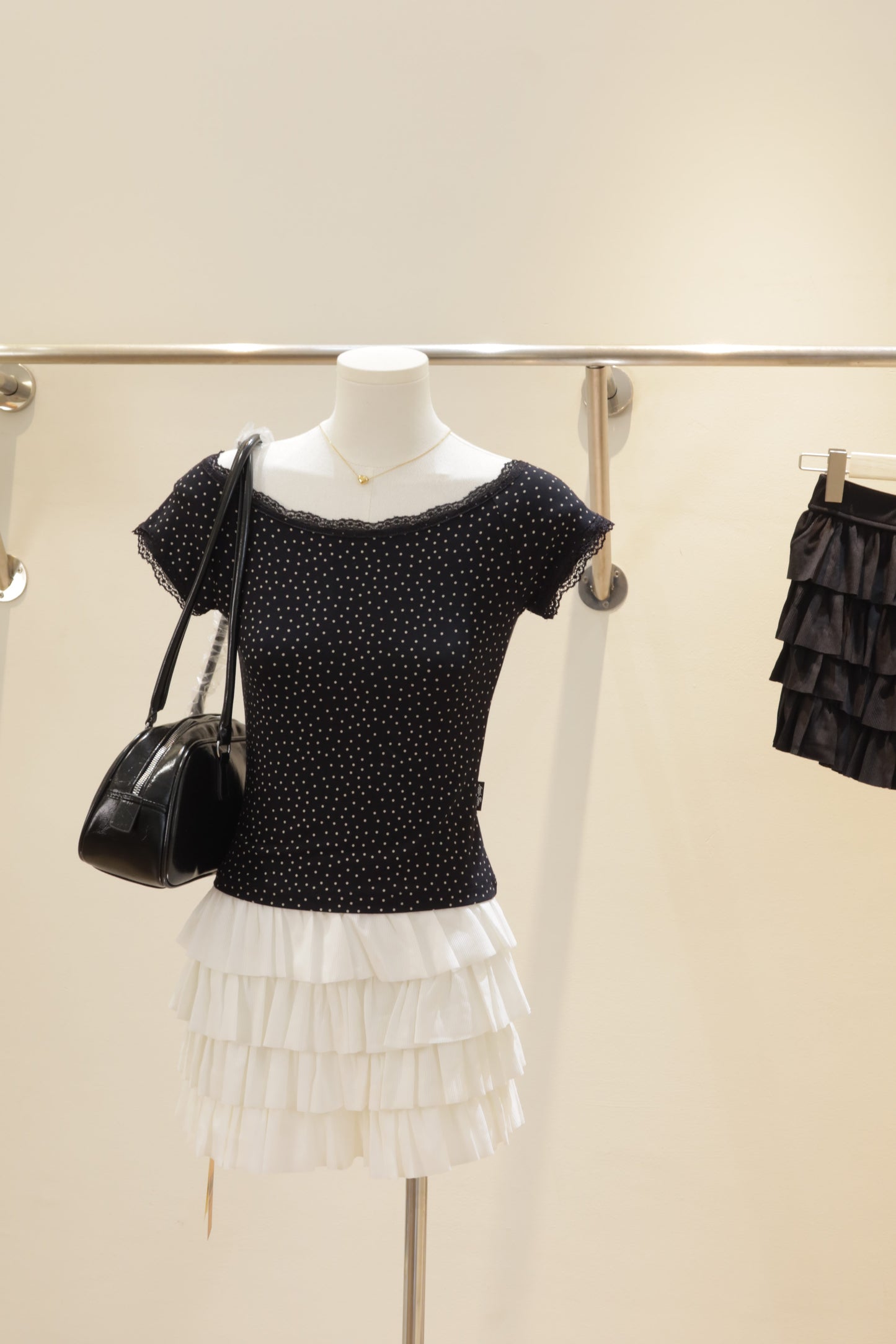 Ruffled mini skirt
